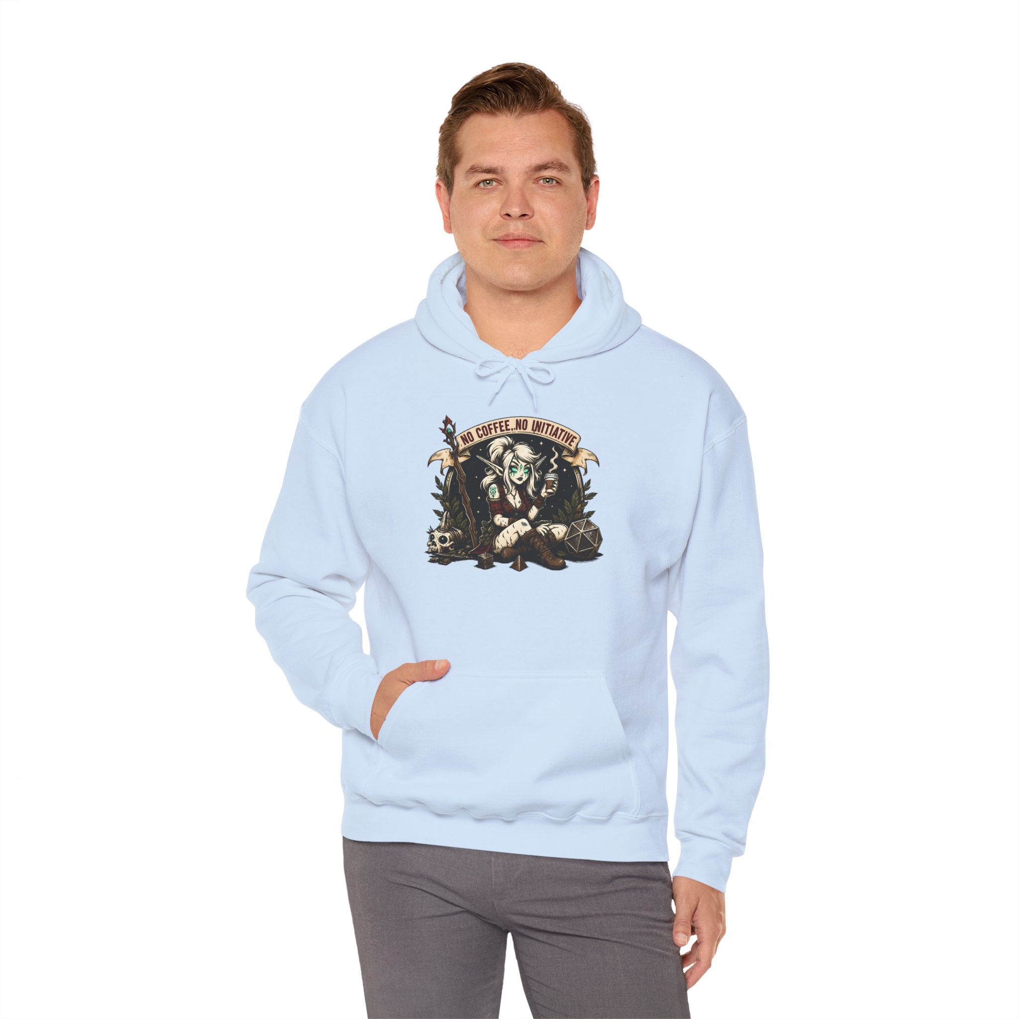 No Coffee, No Initiative | Fantasy RPG Hoodie