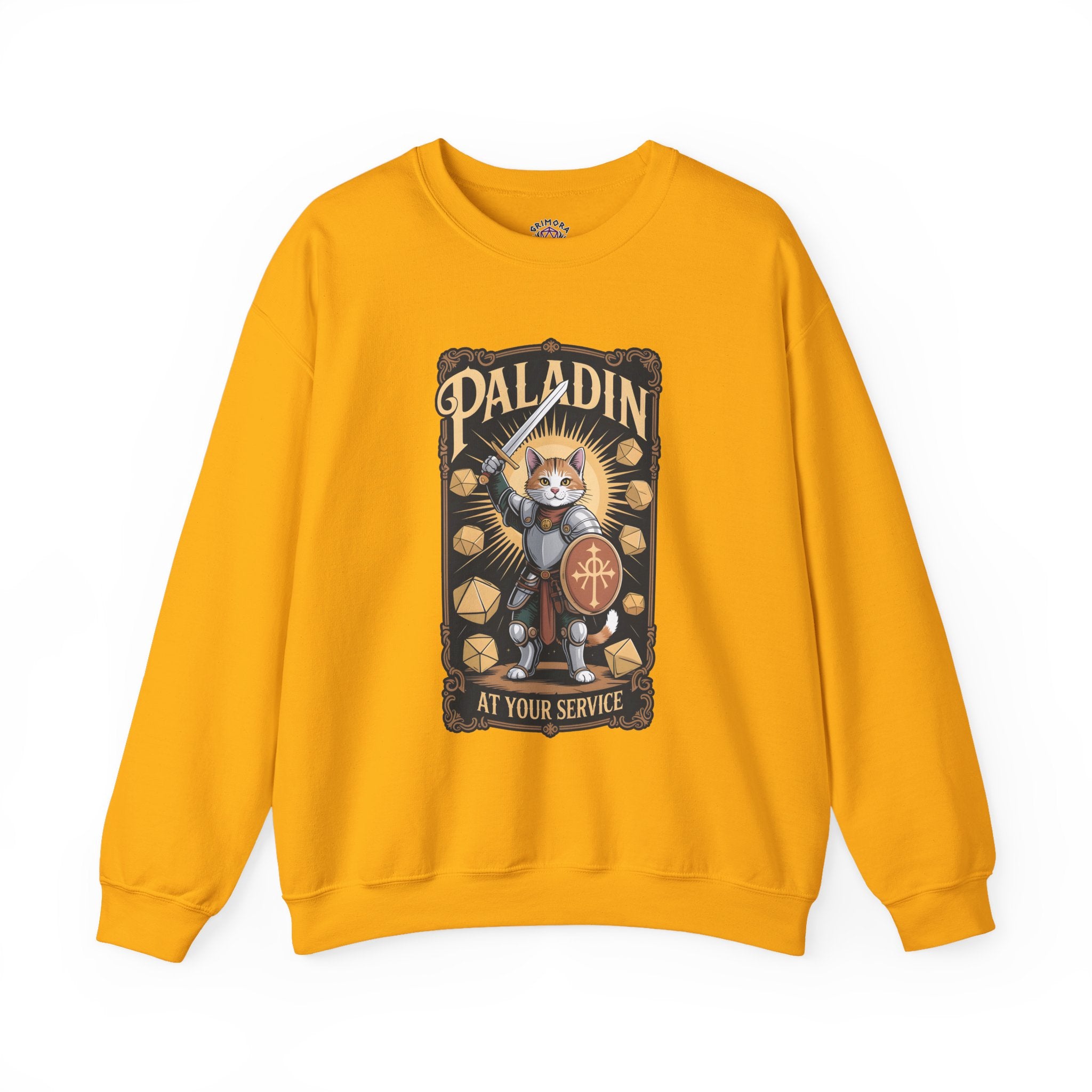 Paladin Cat at Your Service D&D Sweatshirt | Cat Lover RPG Gift