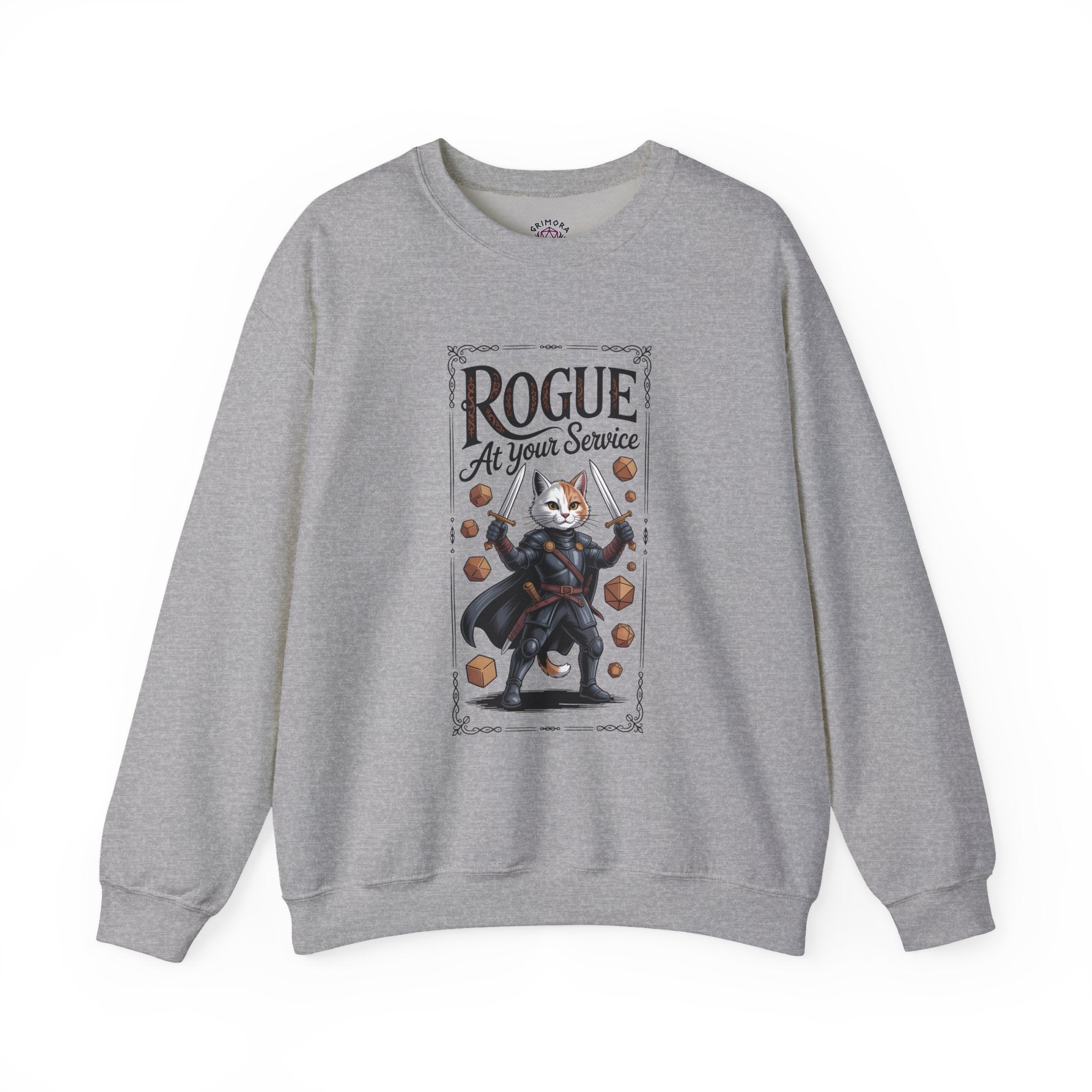 Rogue Cat at Your Serivece D&D Sweatshirt | Cat Lover RPG Gift