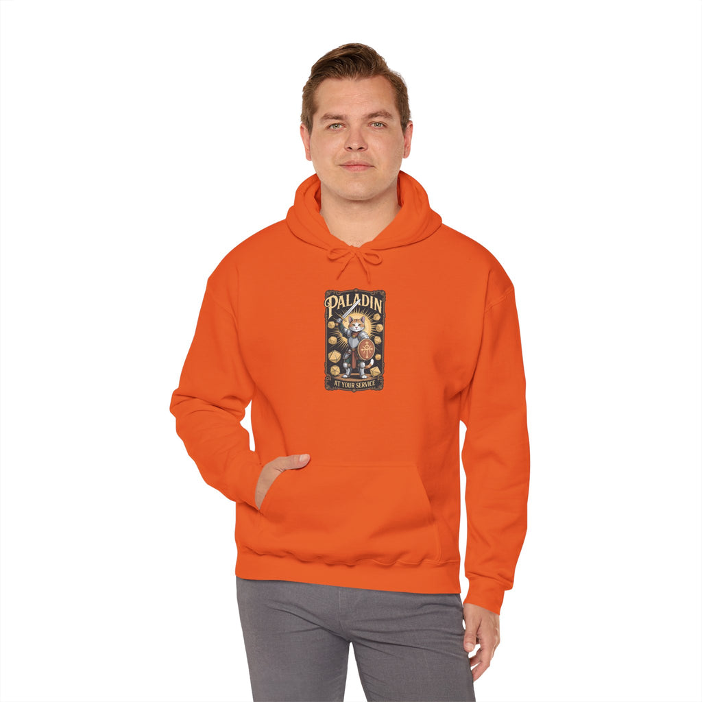 Paladin Cat at Your Service D&D Hoodie | Cat Lover RPG Gift