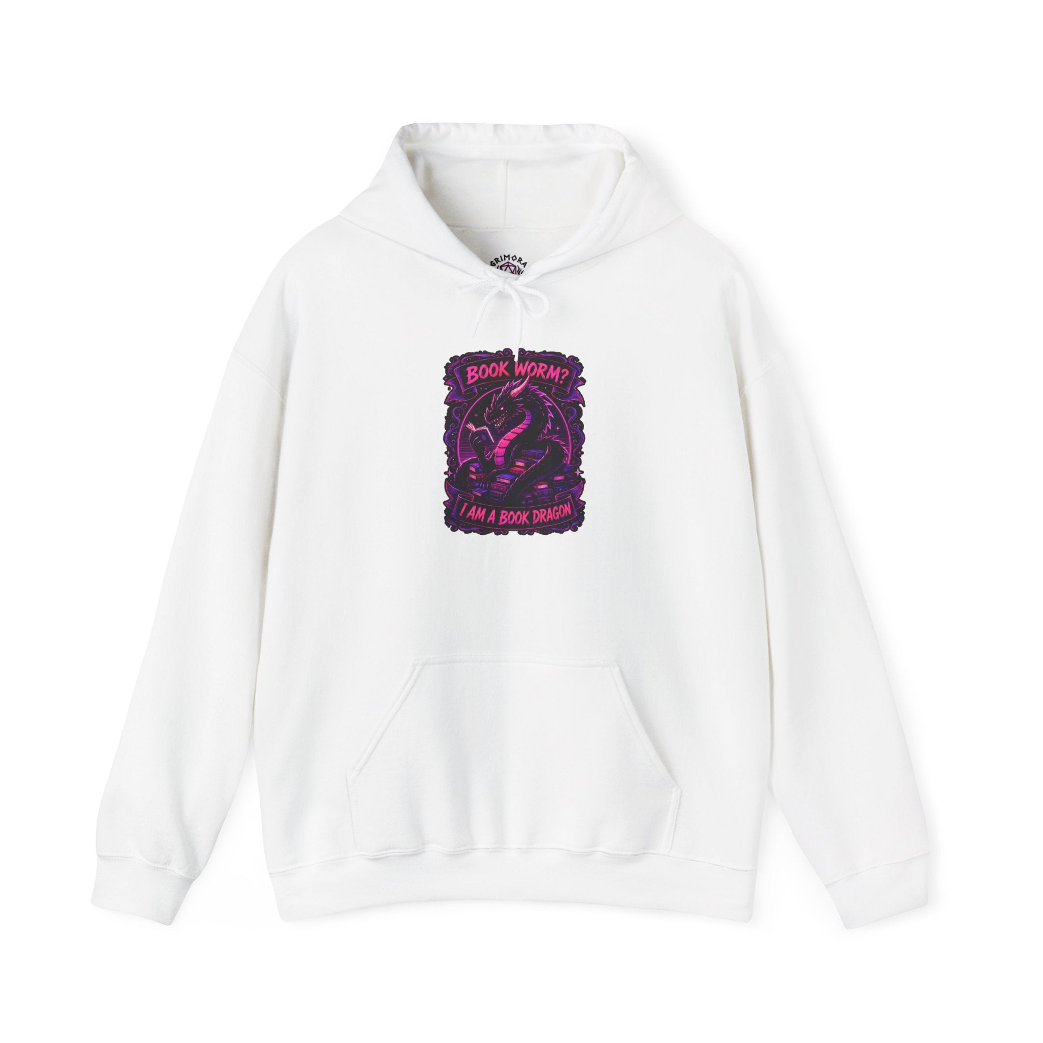 Book Worm? I Am a Book Dragon, Fantasy Reader Hoodie