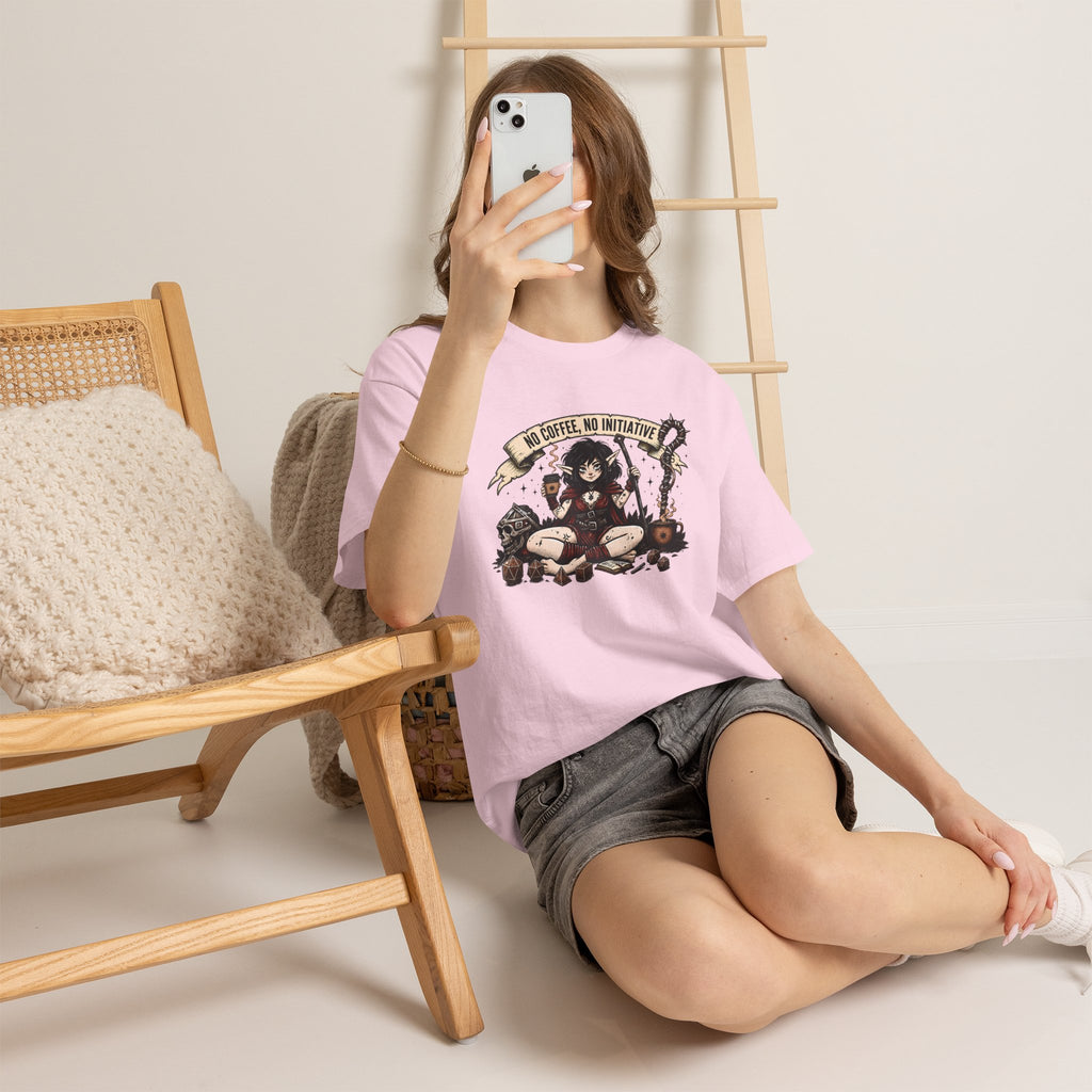 No Coffee, No Initiative | Fantasy RPG T-shirt