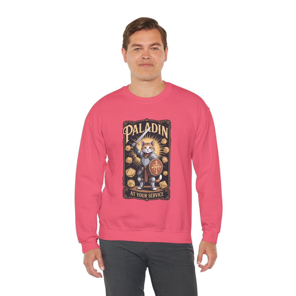 Paladin Cat at Your Service D&D Sweatshirt | Cat Lover RPG Gift