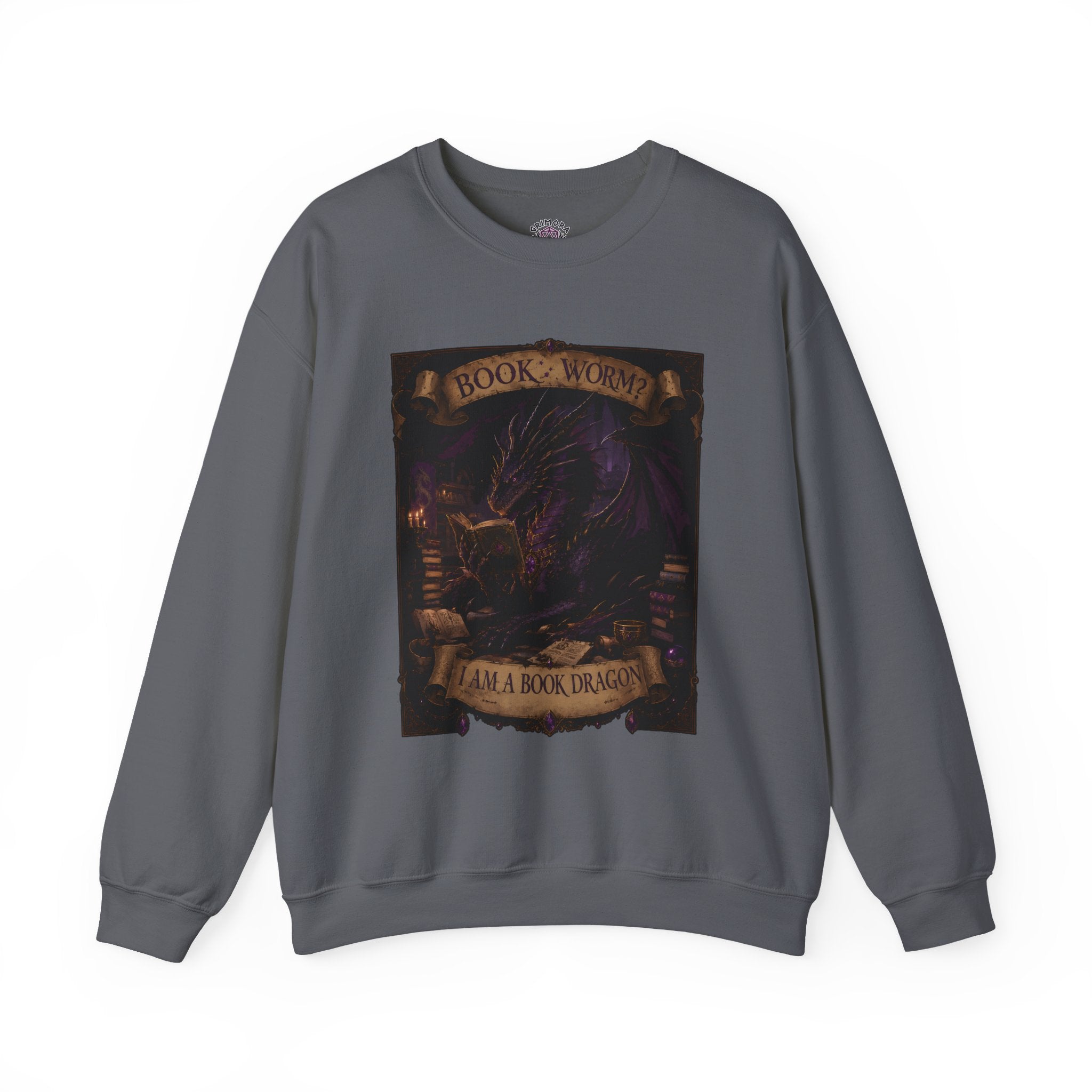 Book Worm? I Am a Book Dragon, Fantasy Reader Sweatshirt