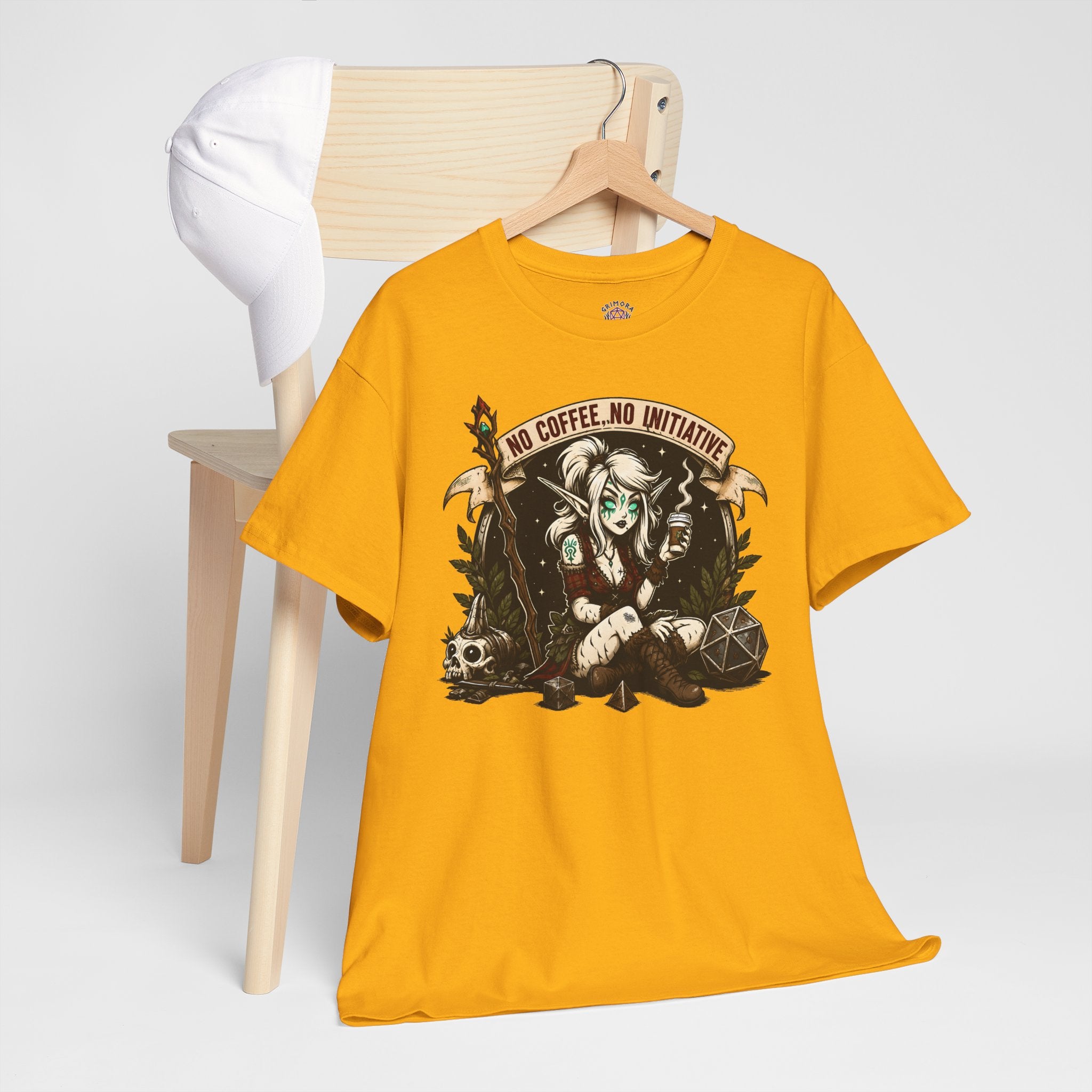 No Coffee, No Initiative | Fantasy RPG T-shirt