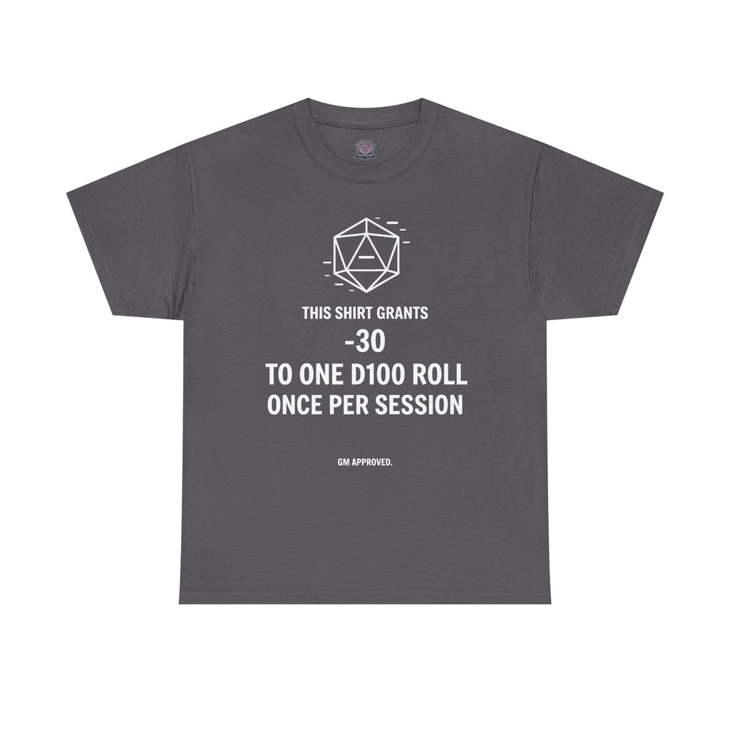Dice roll minus modifier T-shirt | RPG Personalizable