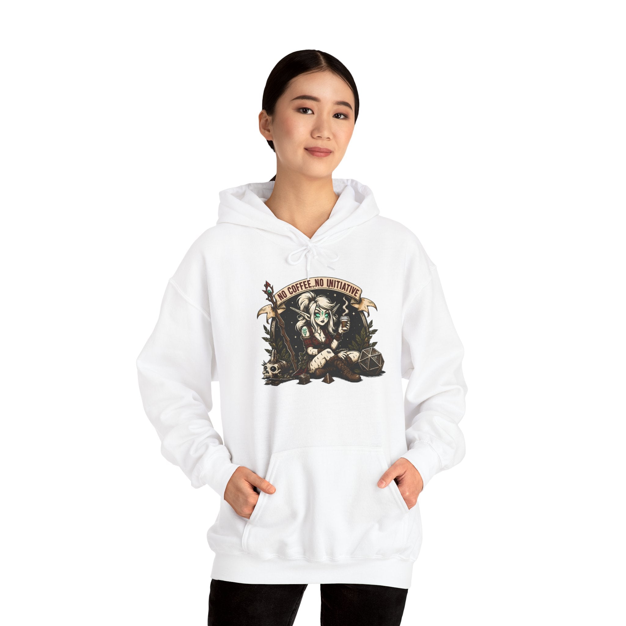 No Coffee, No Initiative | Fantasy RPG Hoodie
