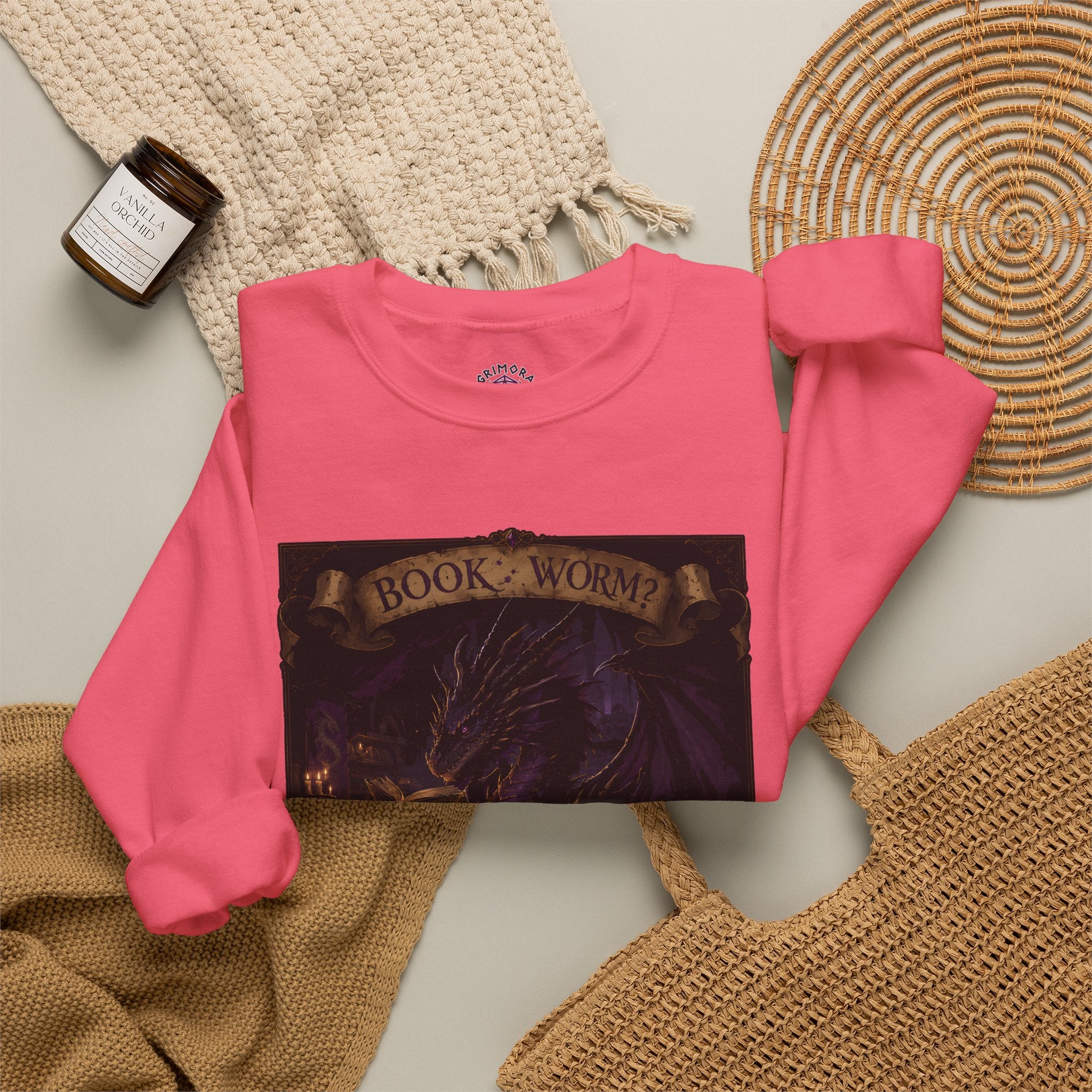 Book Worm? I Am a Book Dragon, Fantasy Reader Sweatshirt