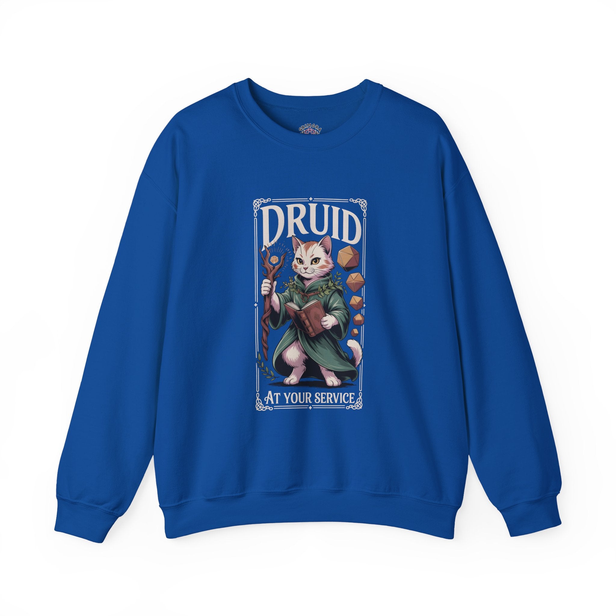 Druid Cat at Your Serivece D&D Sweatshirt | Cat Lover RPG Gift