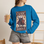 Cleric Cat at Your Service D&D Sweatshirt | Cat Lover RPG Gift