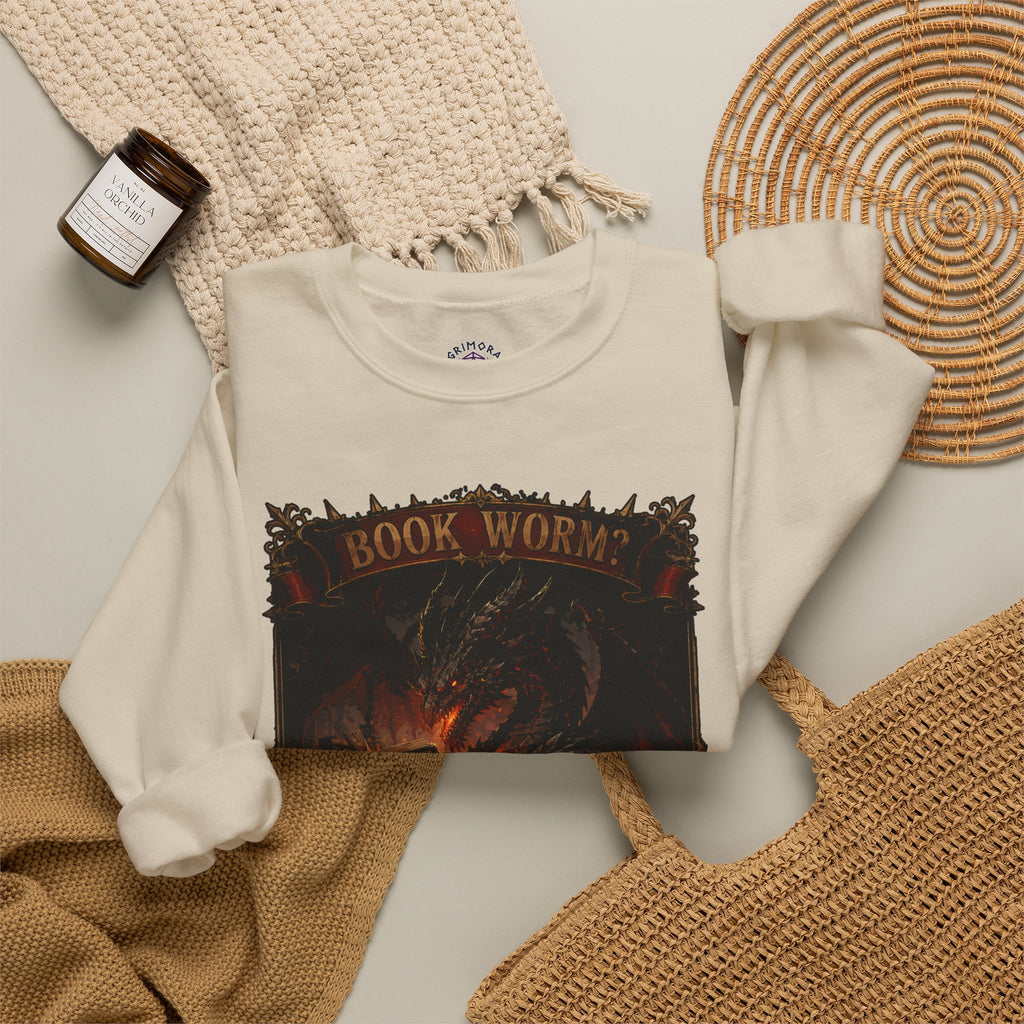 Book Worm? I Am a Book Dragon, Fantasy Reader Sweatshirt
