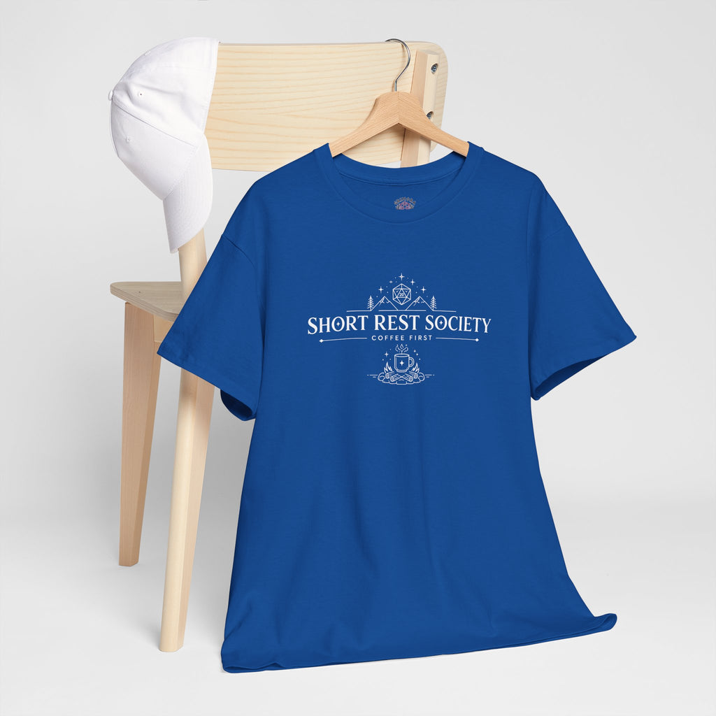 Short Rest Society – Coffee First | Tabletop RPG T-shirt