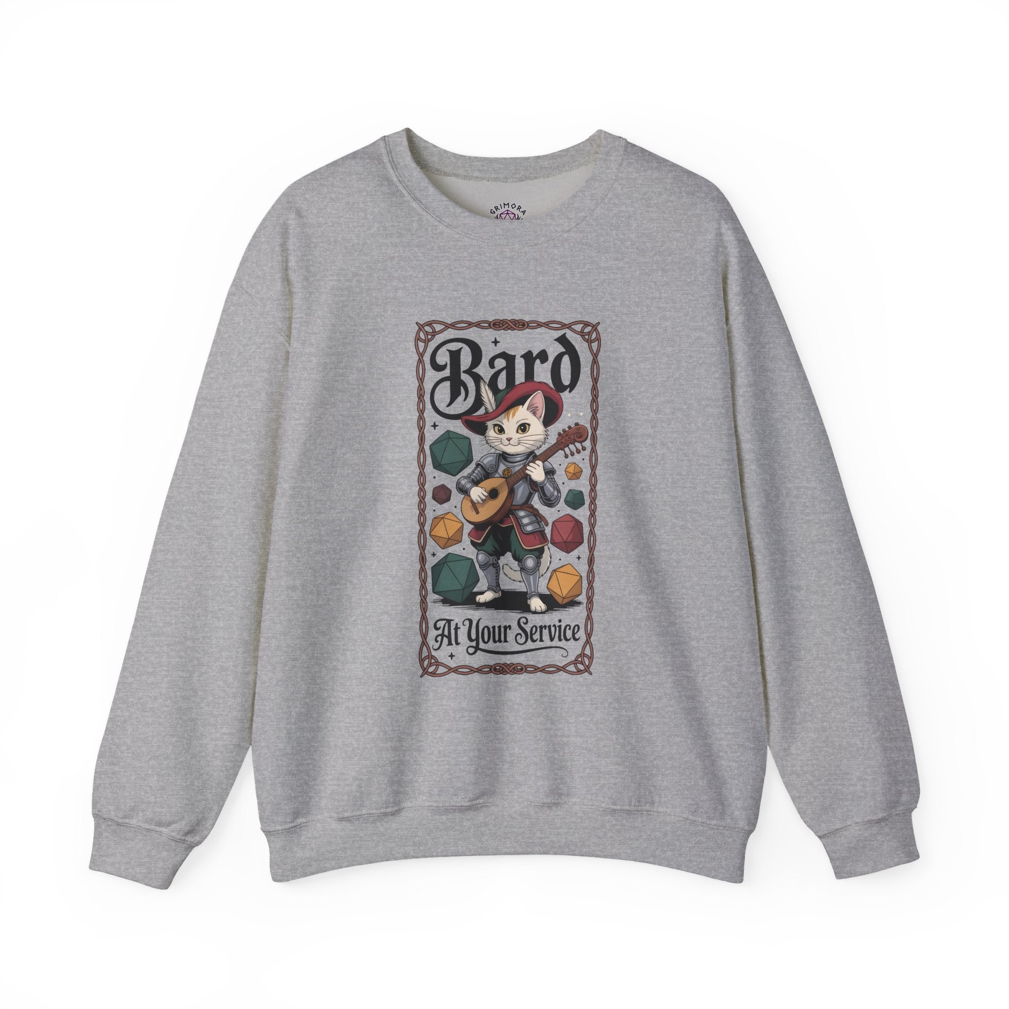 Bard Cat at Your Serivece D&D Sweatshirt | Cat Lover RPG Gift