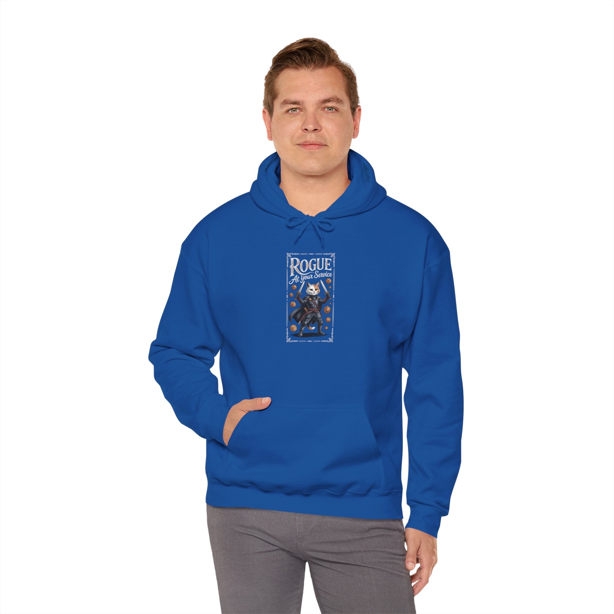 Rogue Cat at Your Serivece D&D Hoodie | Cat Lover RPG Gift