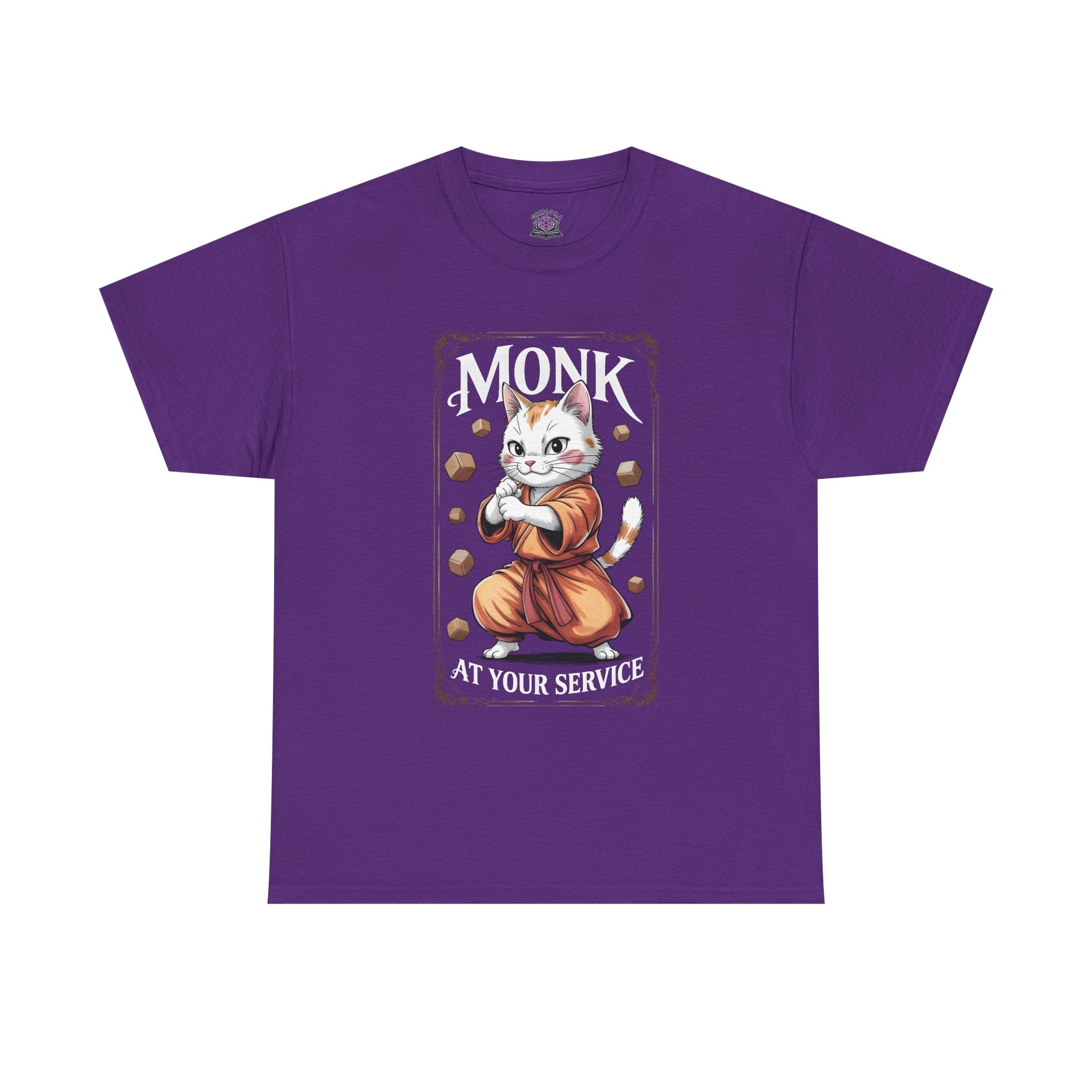Monk Cat at Your Service D&D T-shirt | Cat Lover RPG Gift