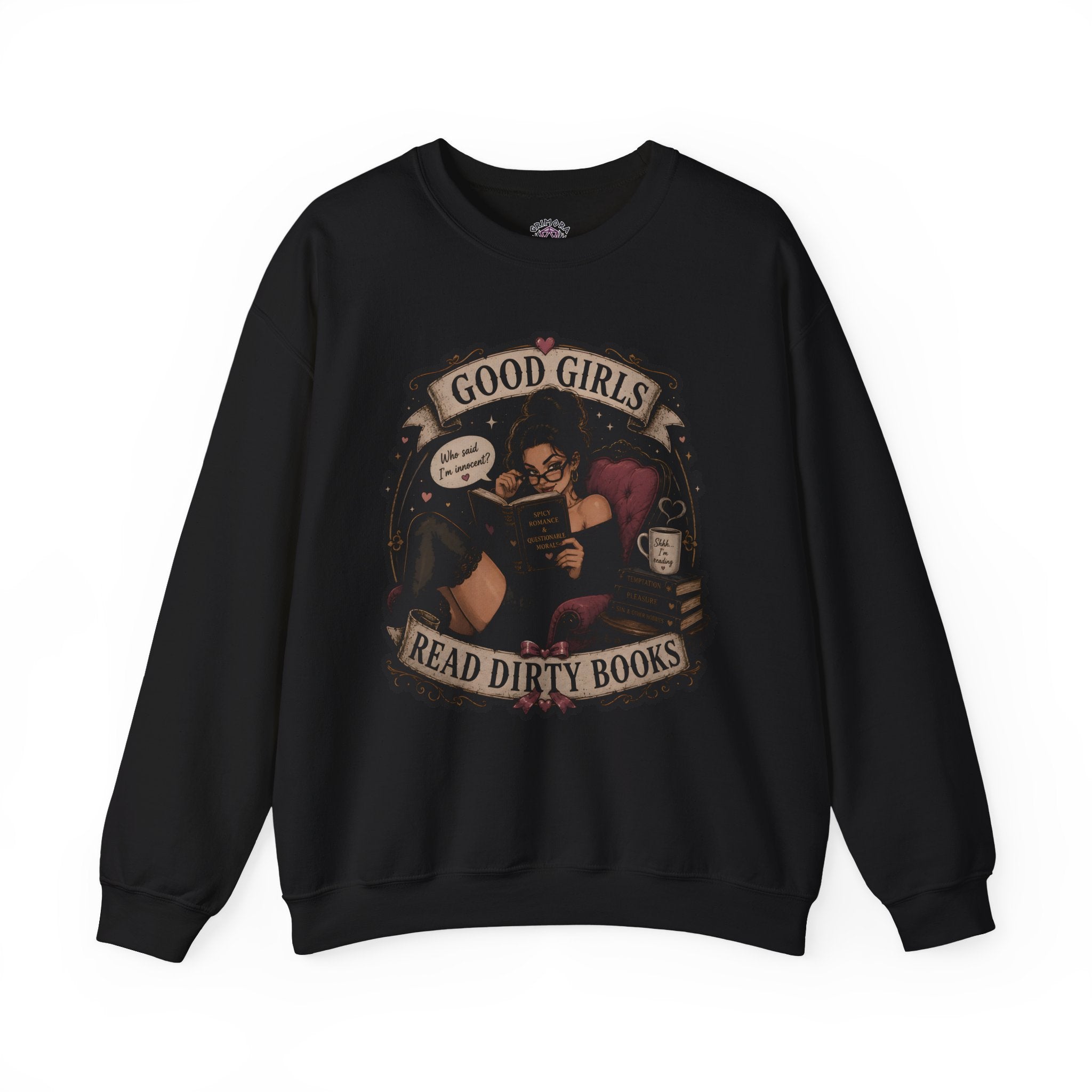 Good Girls Read Dirty Books Sweatshirt | Cat Lover RPG Gift