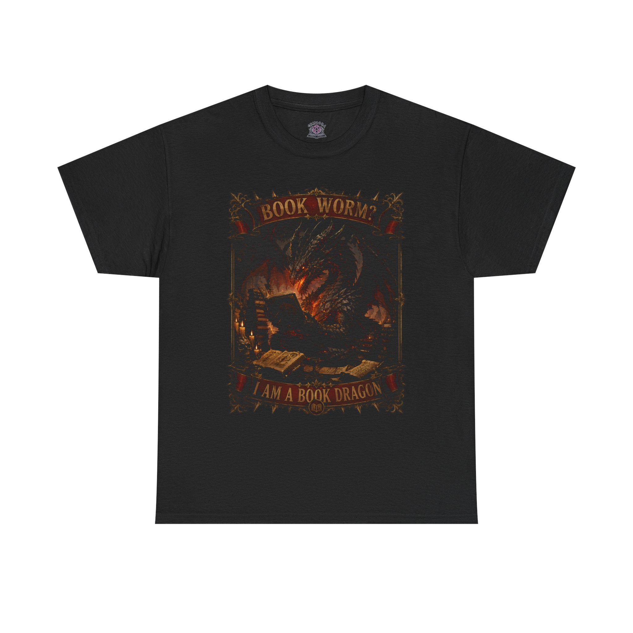 Book Worm? I Am a Book Dragon, Fantasy Reader T-shirt