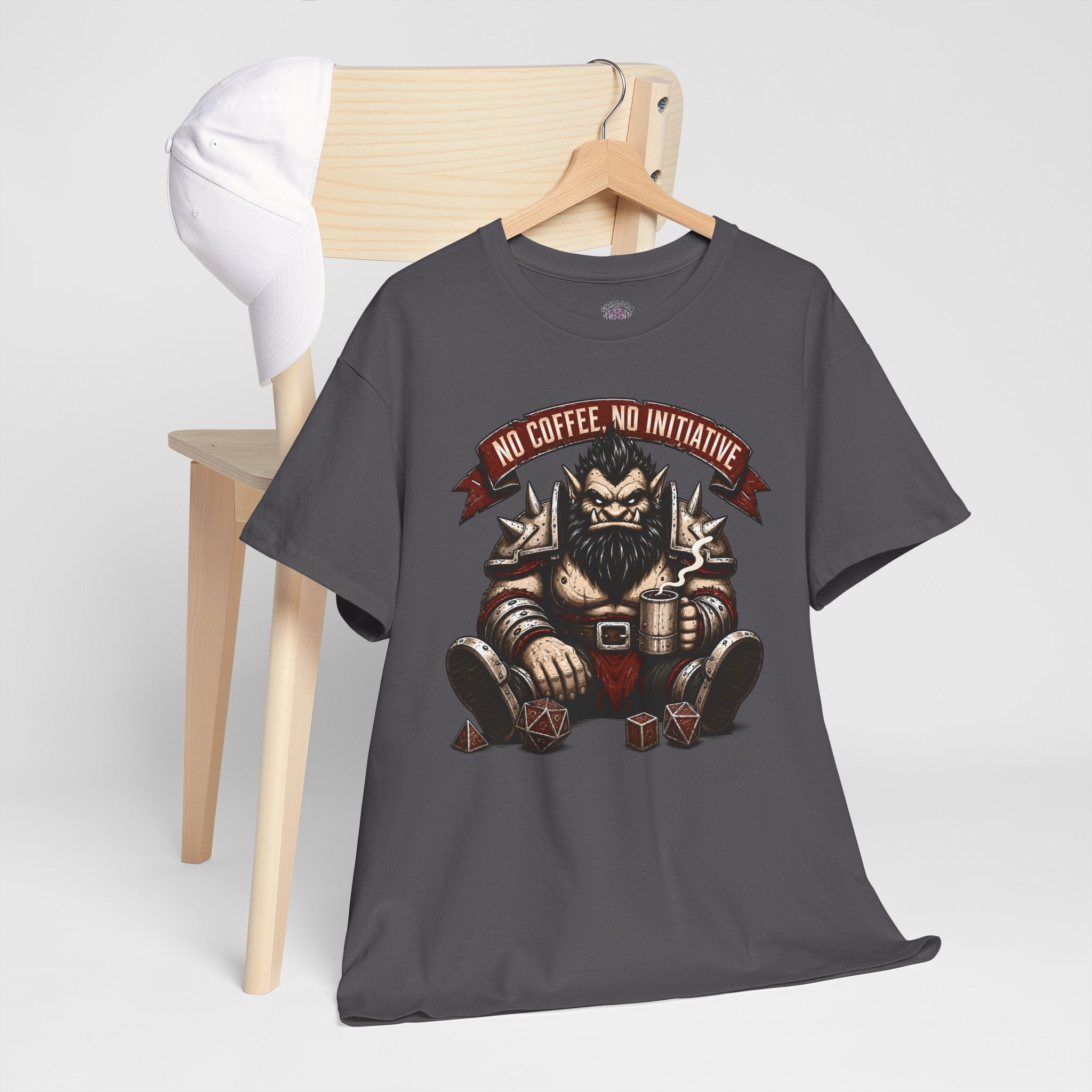No Coffee, No Initiative | Fantasy RPG T-shirt