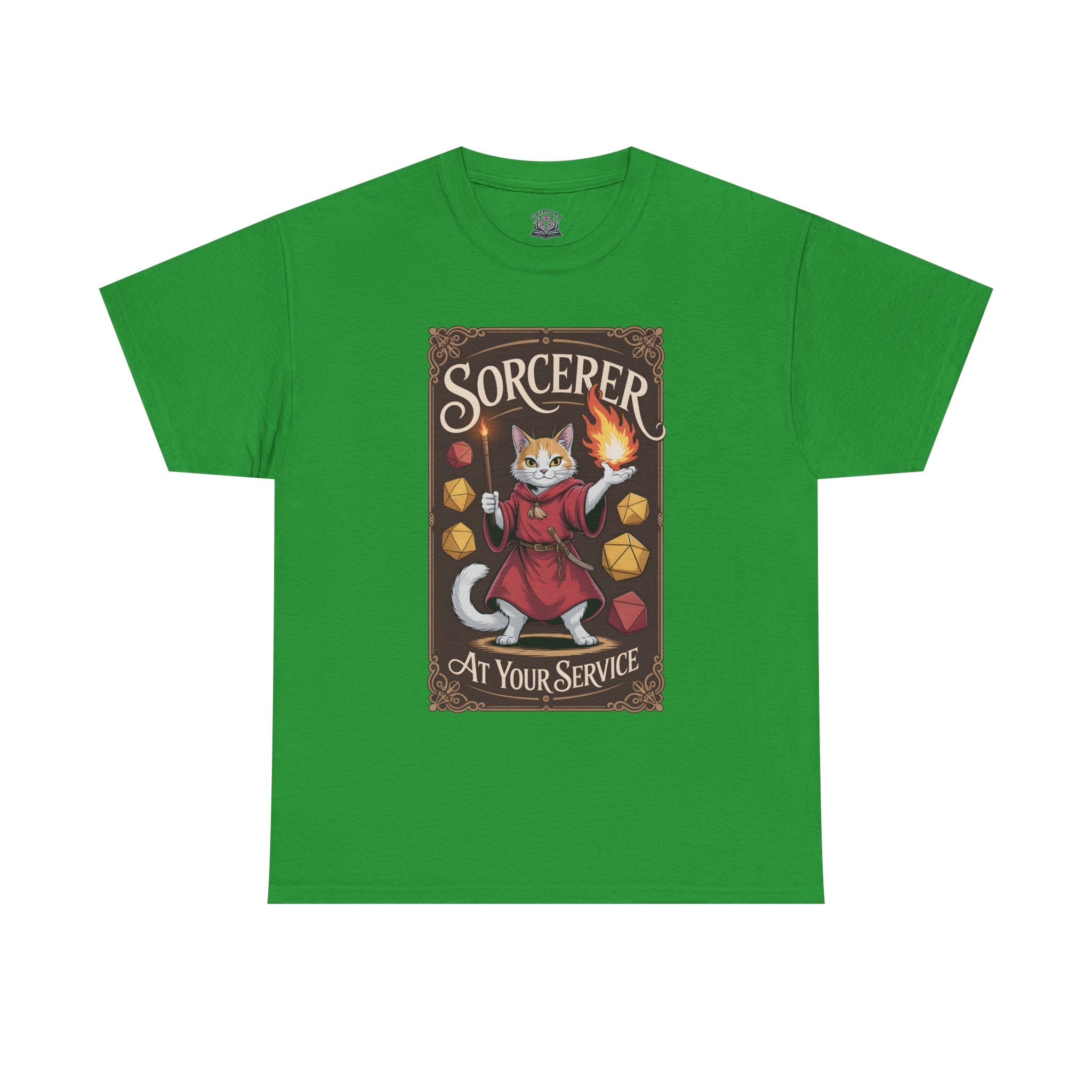Sorcerer Cat at Your Service D&D T-shirt | Cat Lover RPG Gift