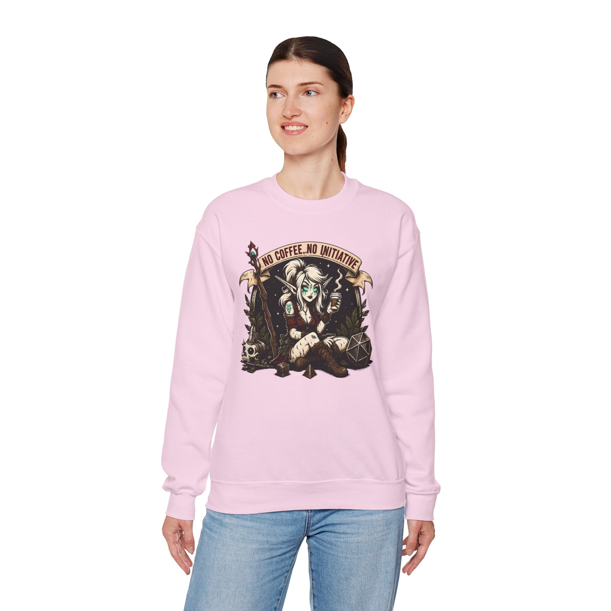 No Coffee, No Initiative | Fantasy RPG Sweatshirt