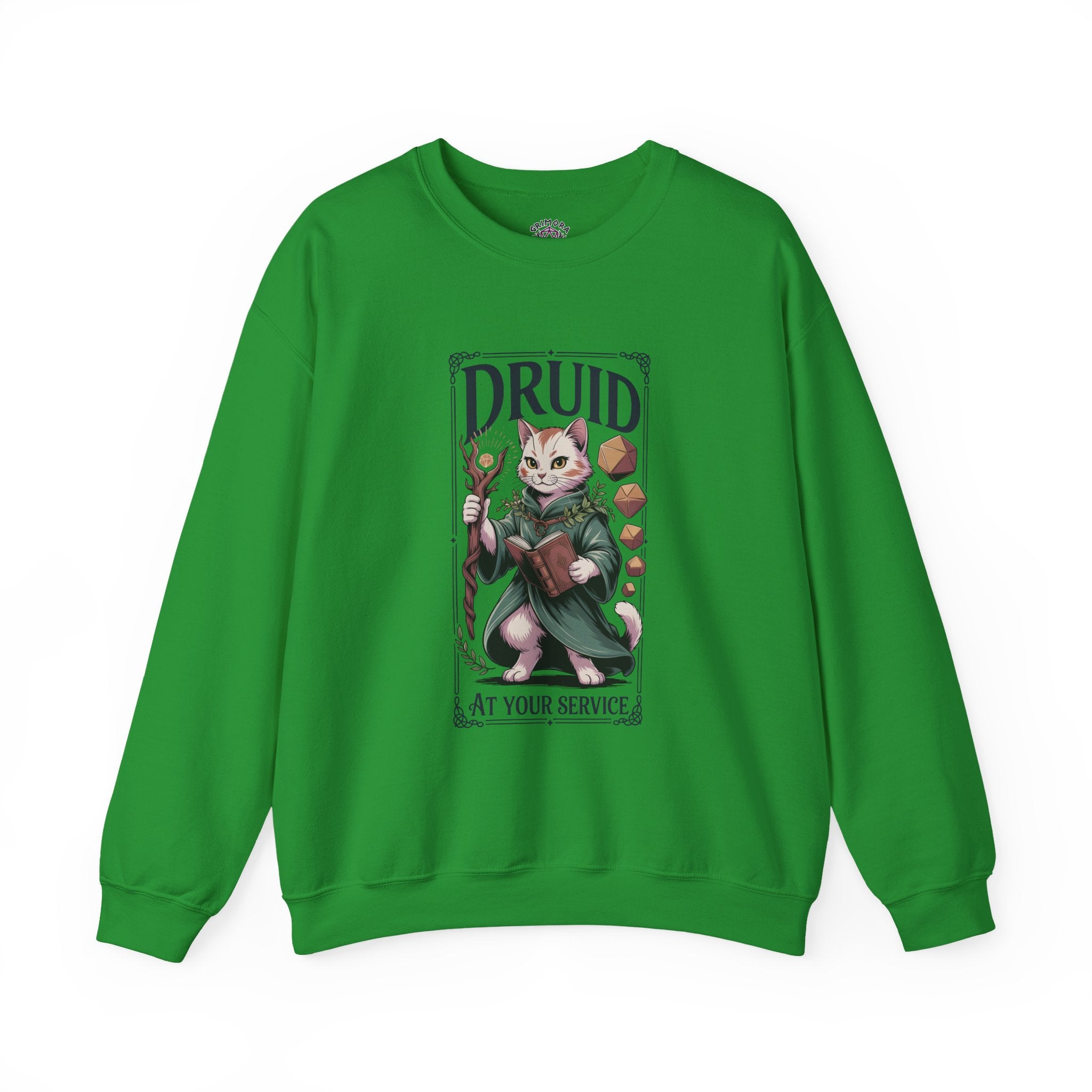 Druid Cat at Your Serivece D&D Sweatshirt | Cat Lover RPG Gift