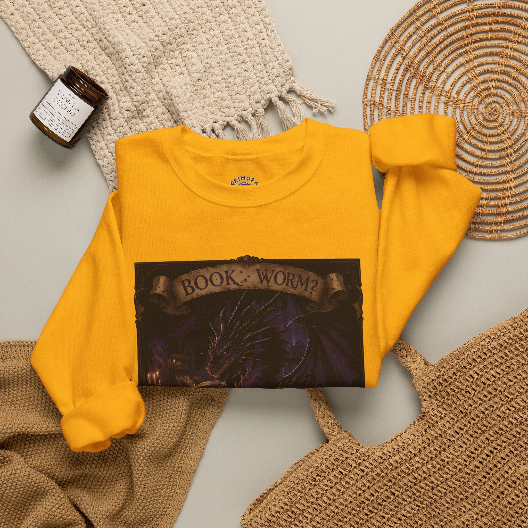 Book Worm? I Am a Book Dragon, Fantasy Reader Sweatshirt