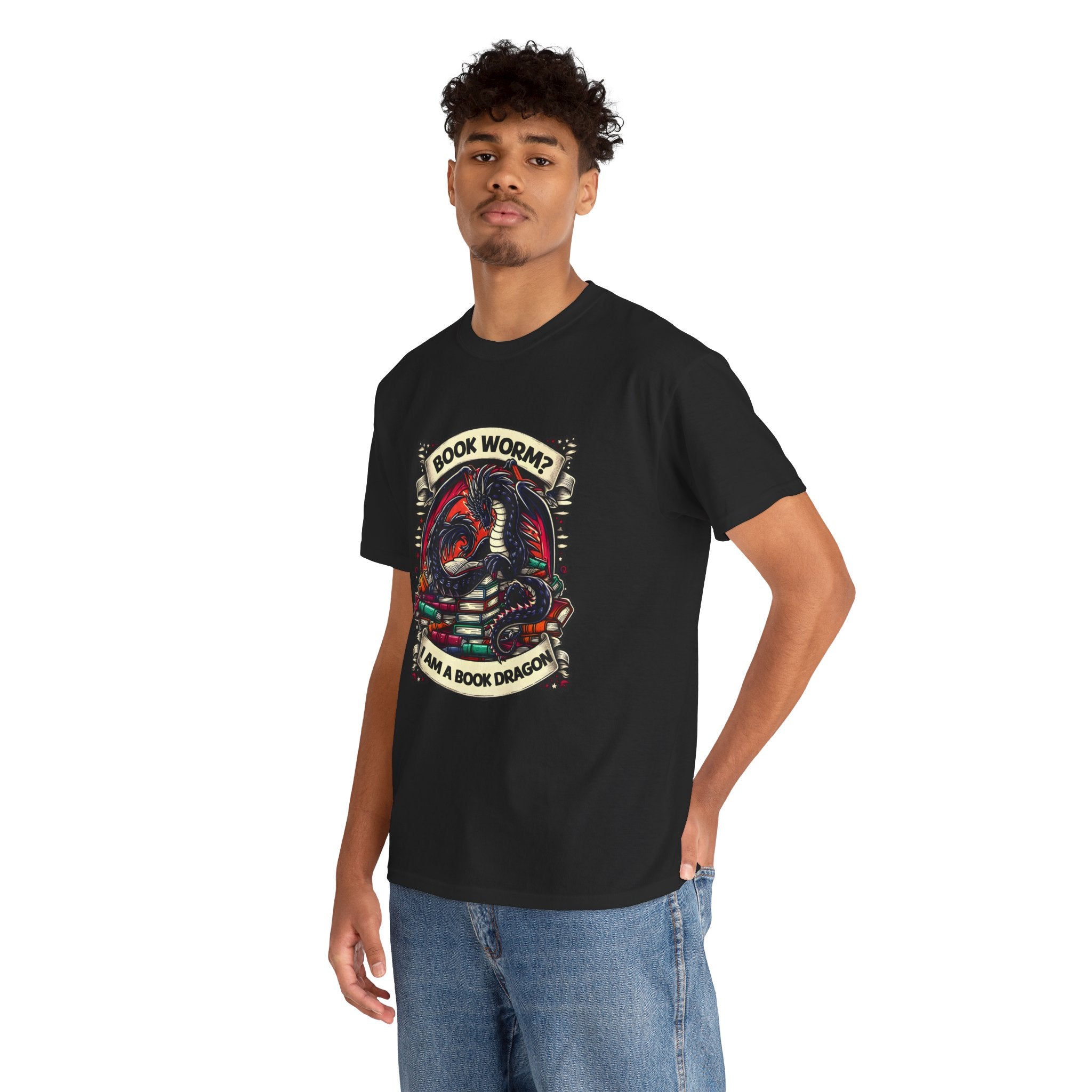 Book Worm? I Am a Book Dragon, Fantasy Reader T-shirt