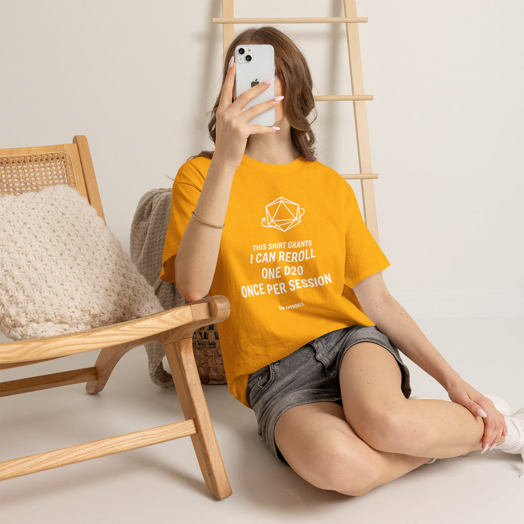 Reroll T-shirt | RPG Personalizable T-shirt