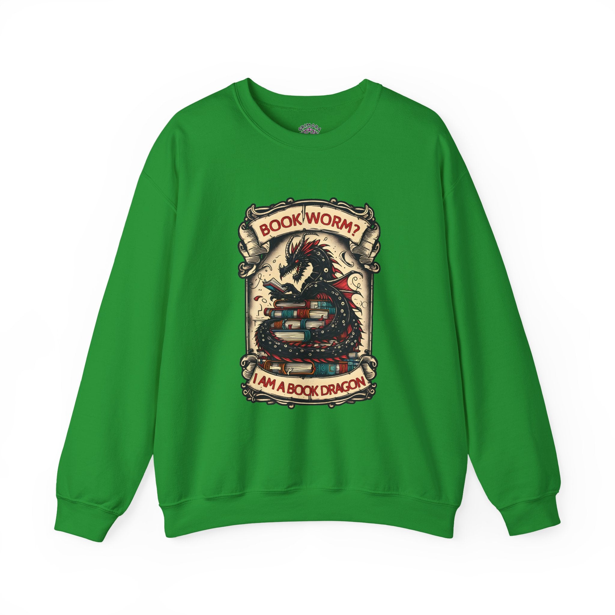 Book Worm? I Am a Book Dragon, Fantasy Reader Sweatshirt