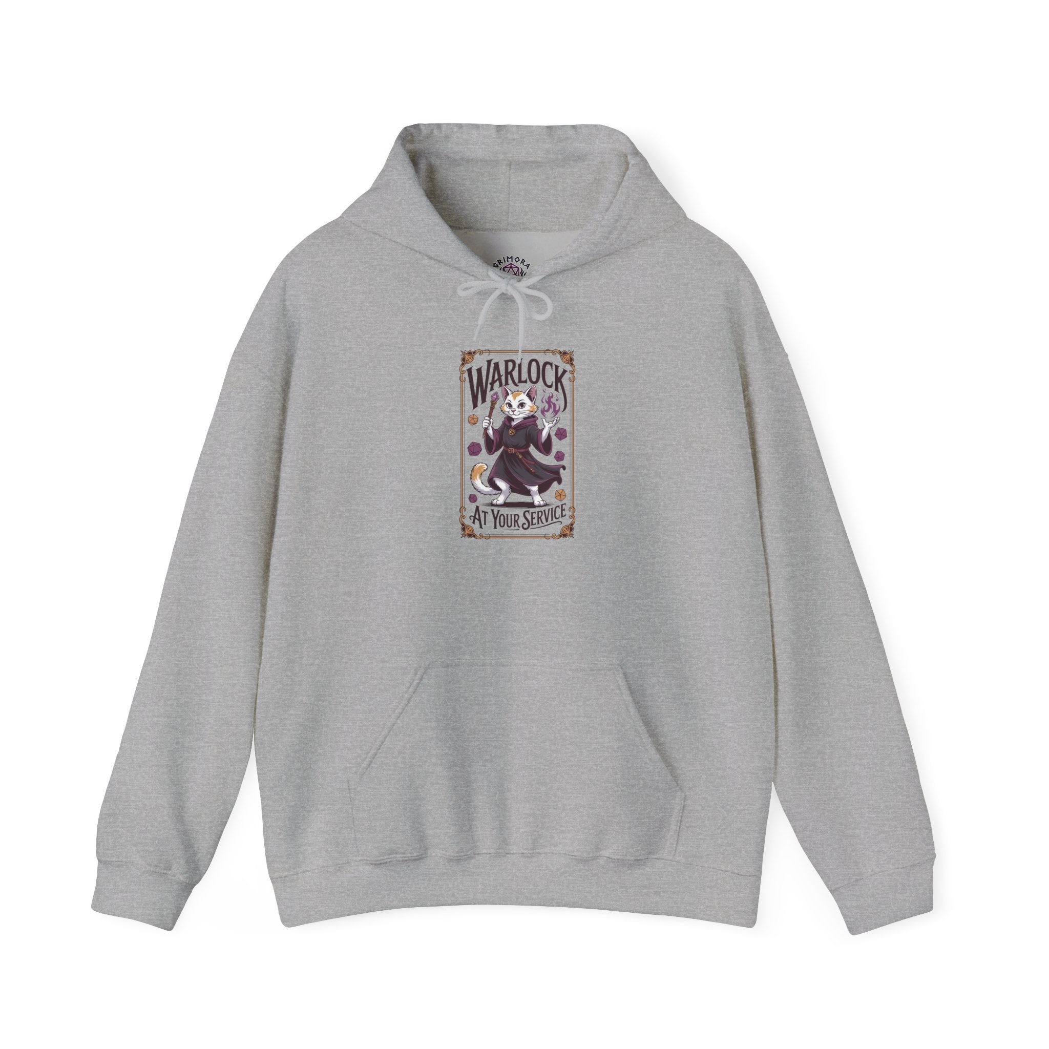Warlock Cat at Your Serivece D&D Hoodie | Cat Lover RPG Gift