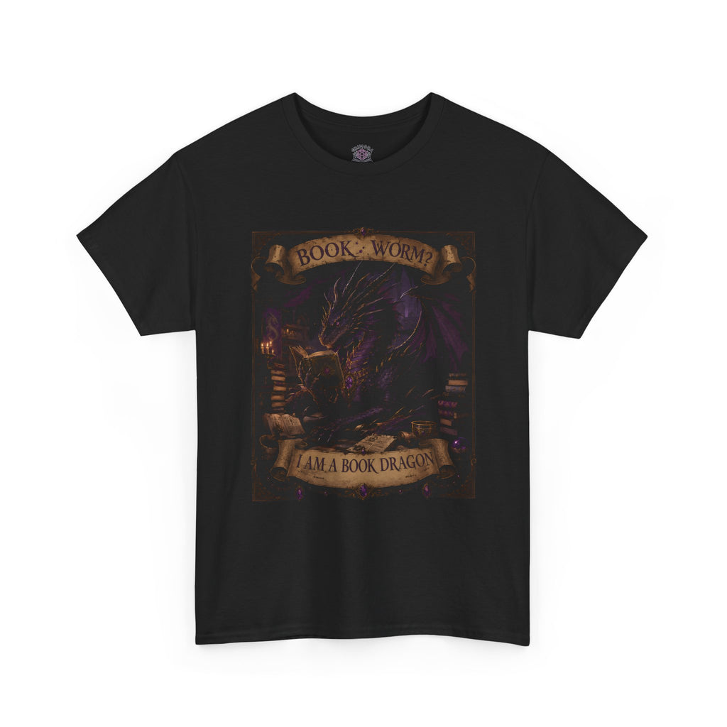 Book Worm? I Am a Book Dragon, Fantasy Reader T-shirt