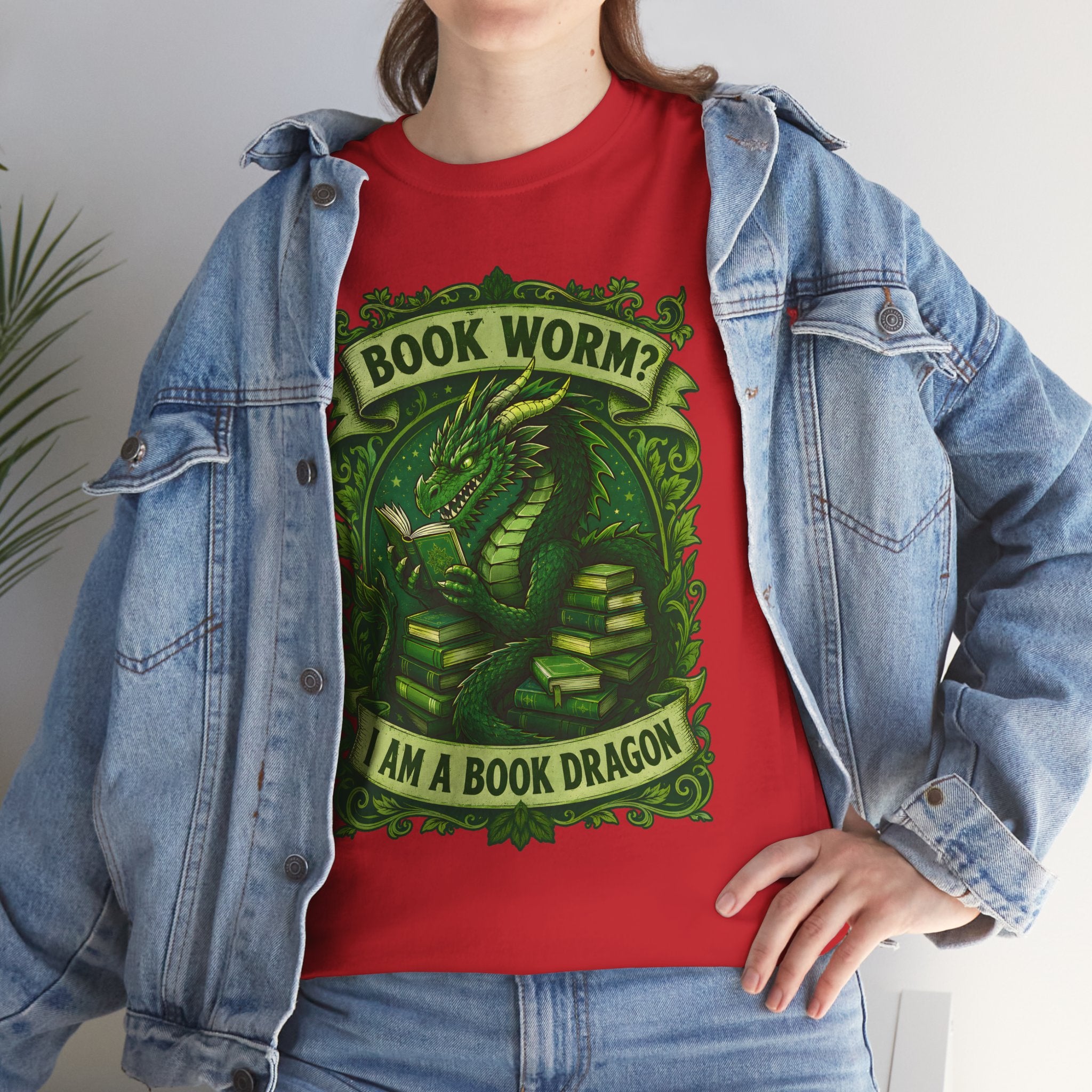 Book Worm? I Am a Book Dragon, Fantasy Reader T-shirt