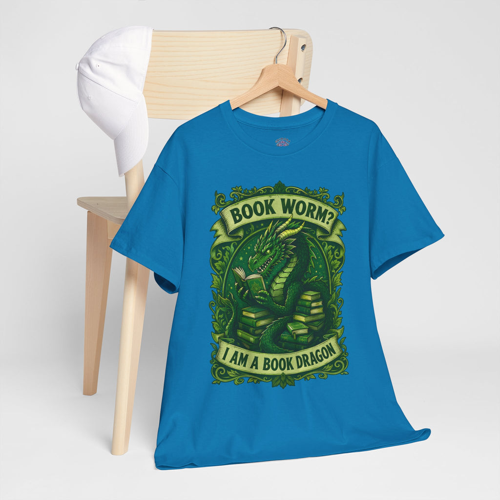 Book Worm? I Am a Book Dragon, Fantasy Reader T-shirt