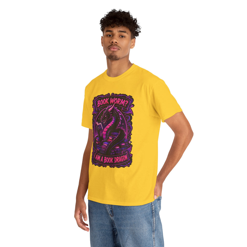 Book Worm? I Am a Book Dragon, Fantasy Reader T-shirt