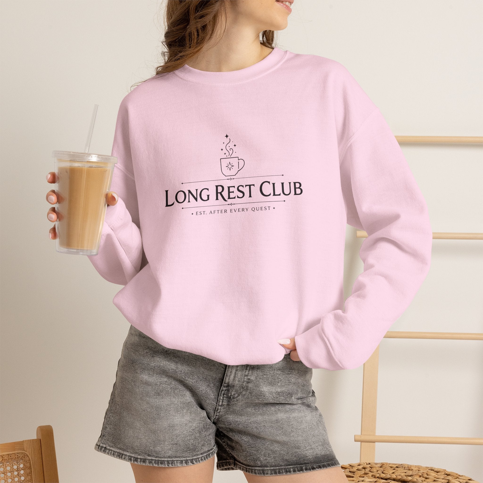 Long Rest Club – Est. After Every Quest | Fantasy RPG Sweatshirt