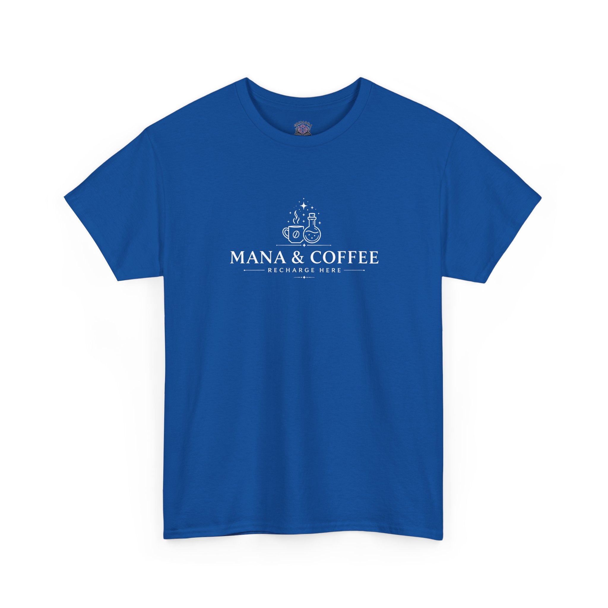 Mana & Coffee – Recharge Here | Fantasy Coffee T-shirt | RPG Gamer T-shirt