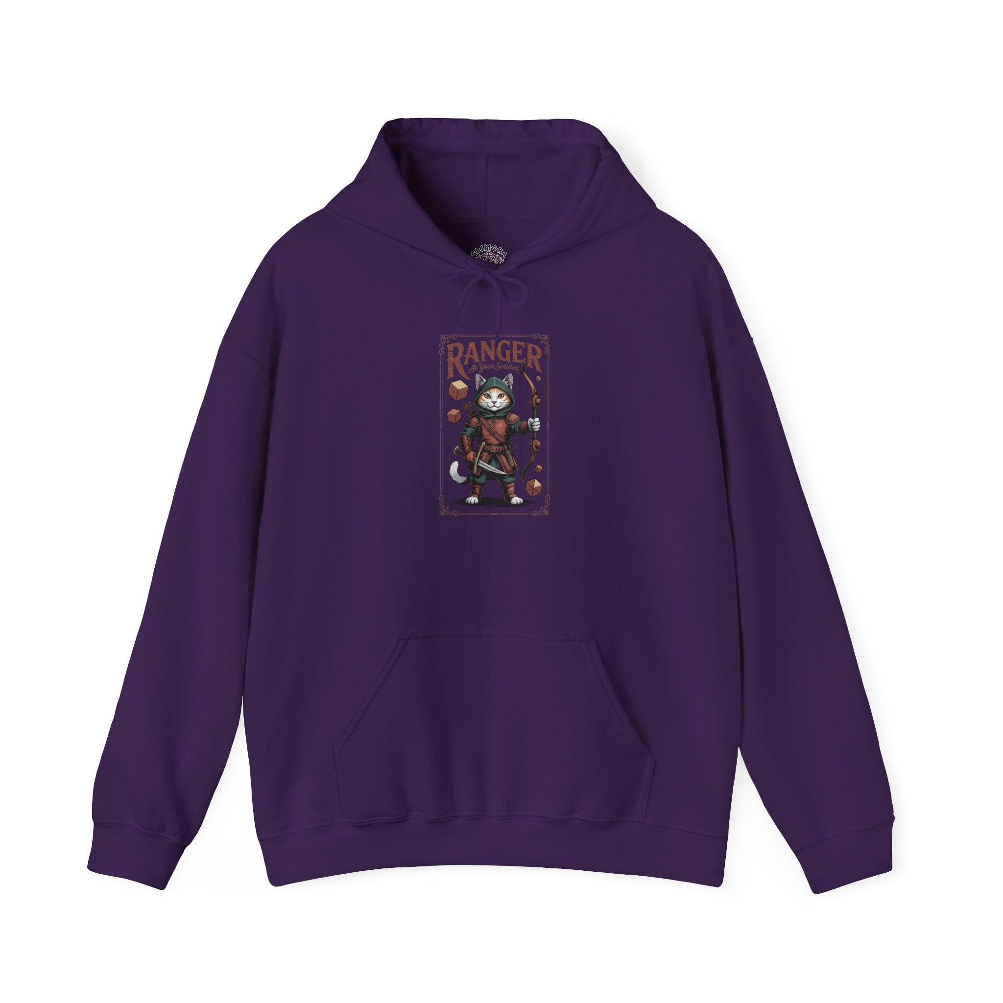 Ranger Cat at Your Serivece D&D Hoodie | Cat Lover RPG Gift
