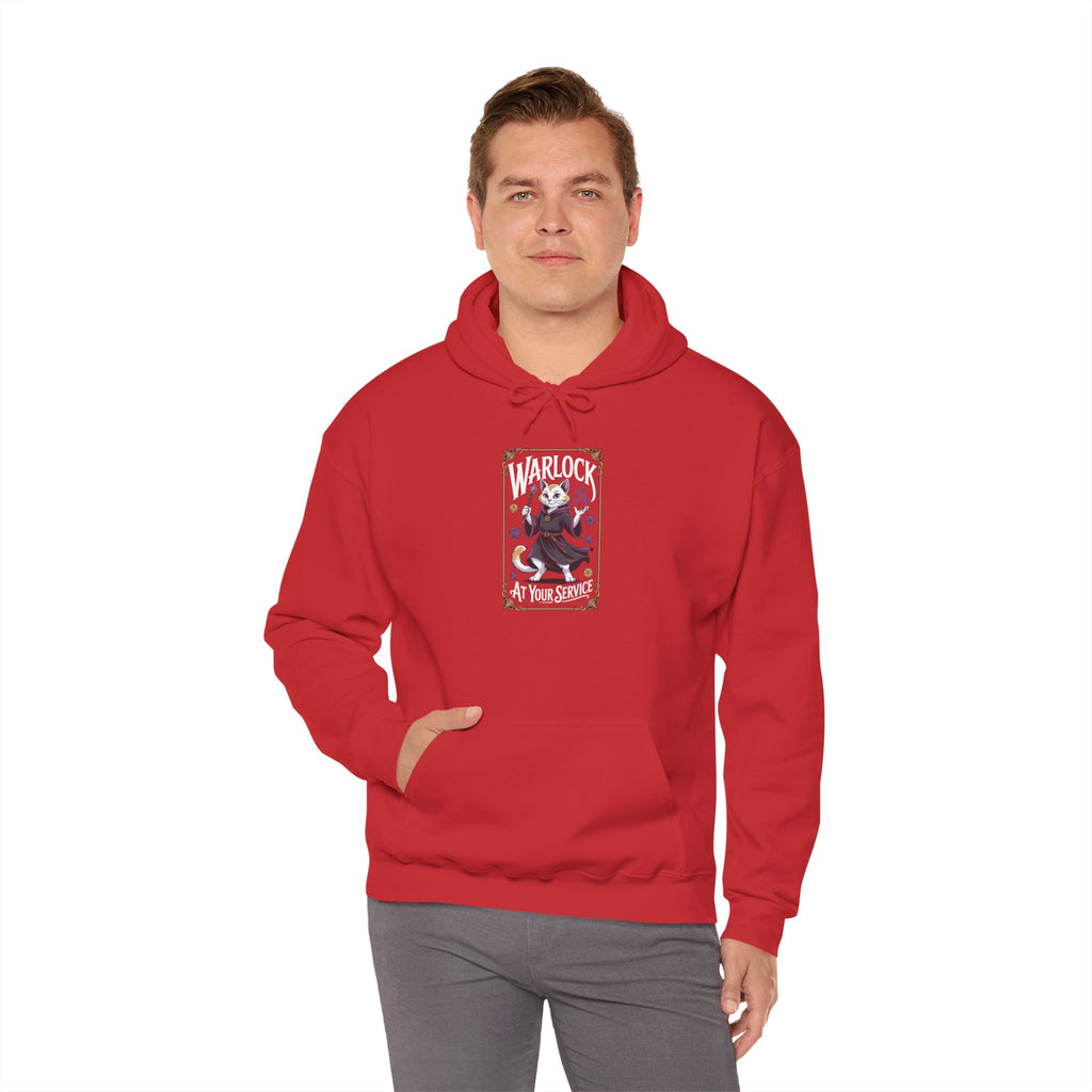 Warlock Cat at Your Serivece D&D Hoodie | Cat Lover RPG Gift