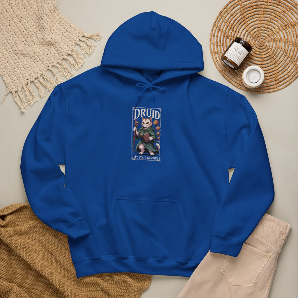 Druid Cat at Your Serivece D&D Hoodie | Cat Lover RPG Gift