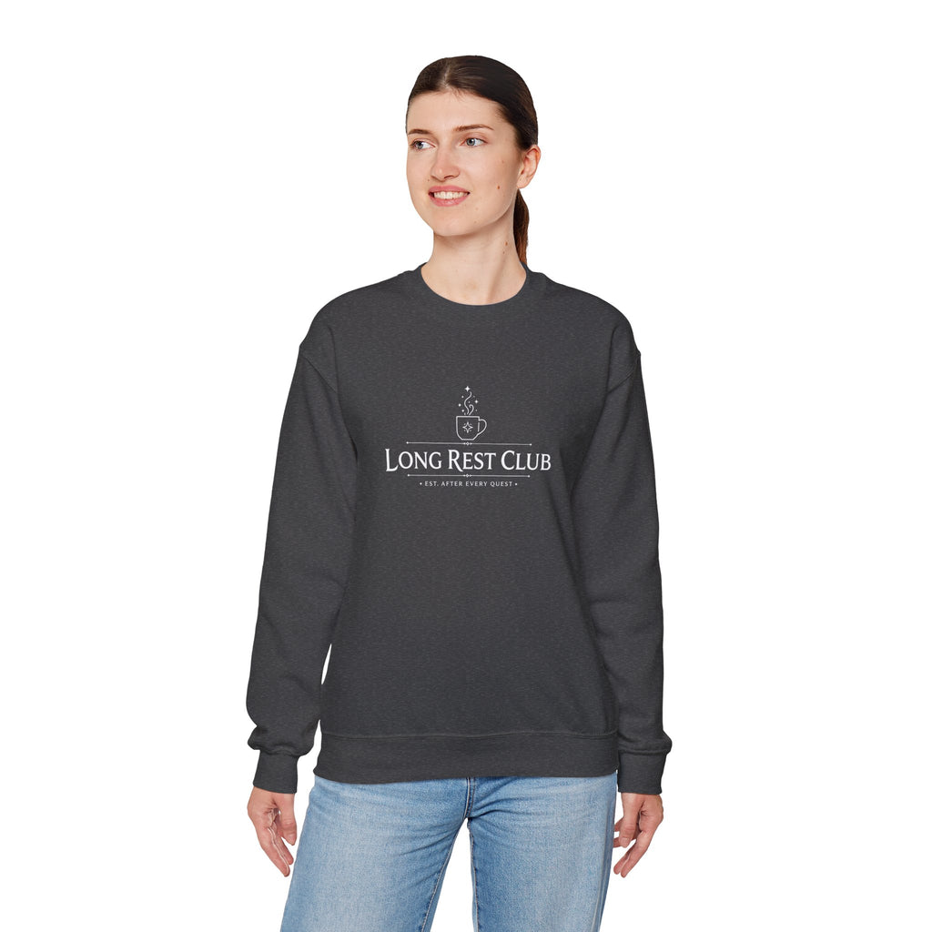 Long Rest Club – Est. After Every Quest | Fantasy RPG Sweatshirt