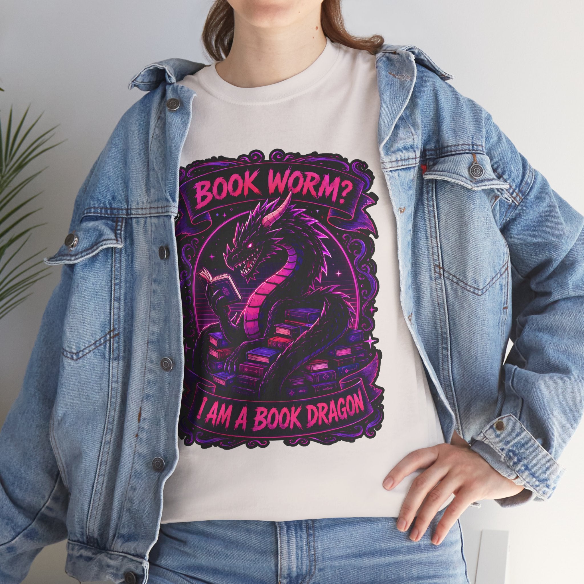Book Worm? I Am a Book Dragon, Fantasy Reader T-shirt