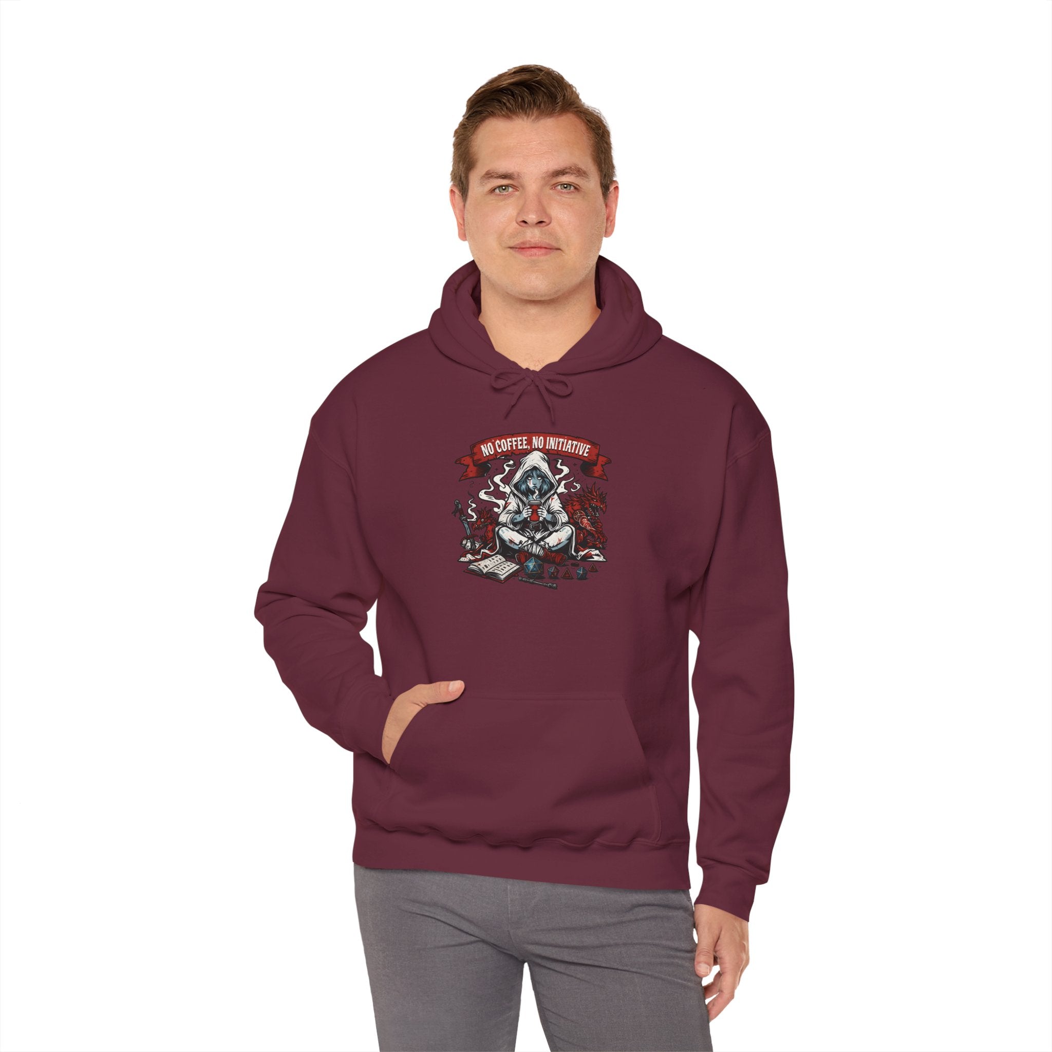 No Coffee, No Initiative | Fantasy RPG Hoodie