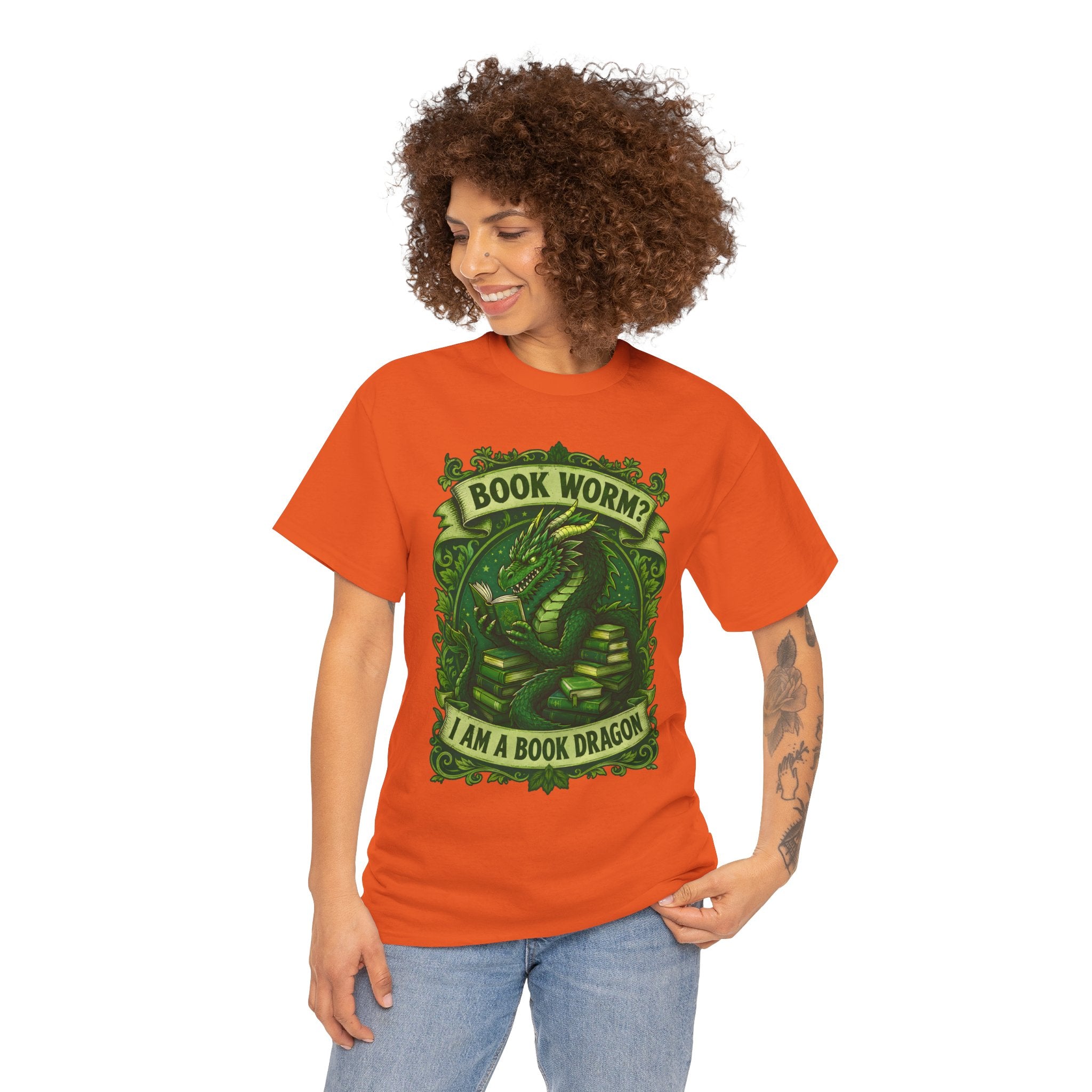 Book Worm? I Am a Book Dragon, Fantasy Reader T-shirt