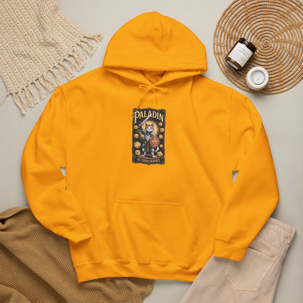 Paladin Cat at Your Service D&D Hoodie | Cat Lover RPG Gift