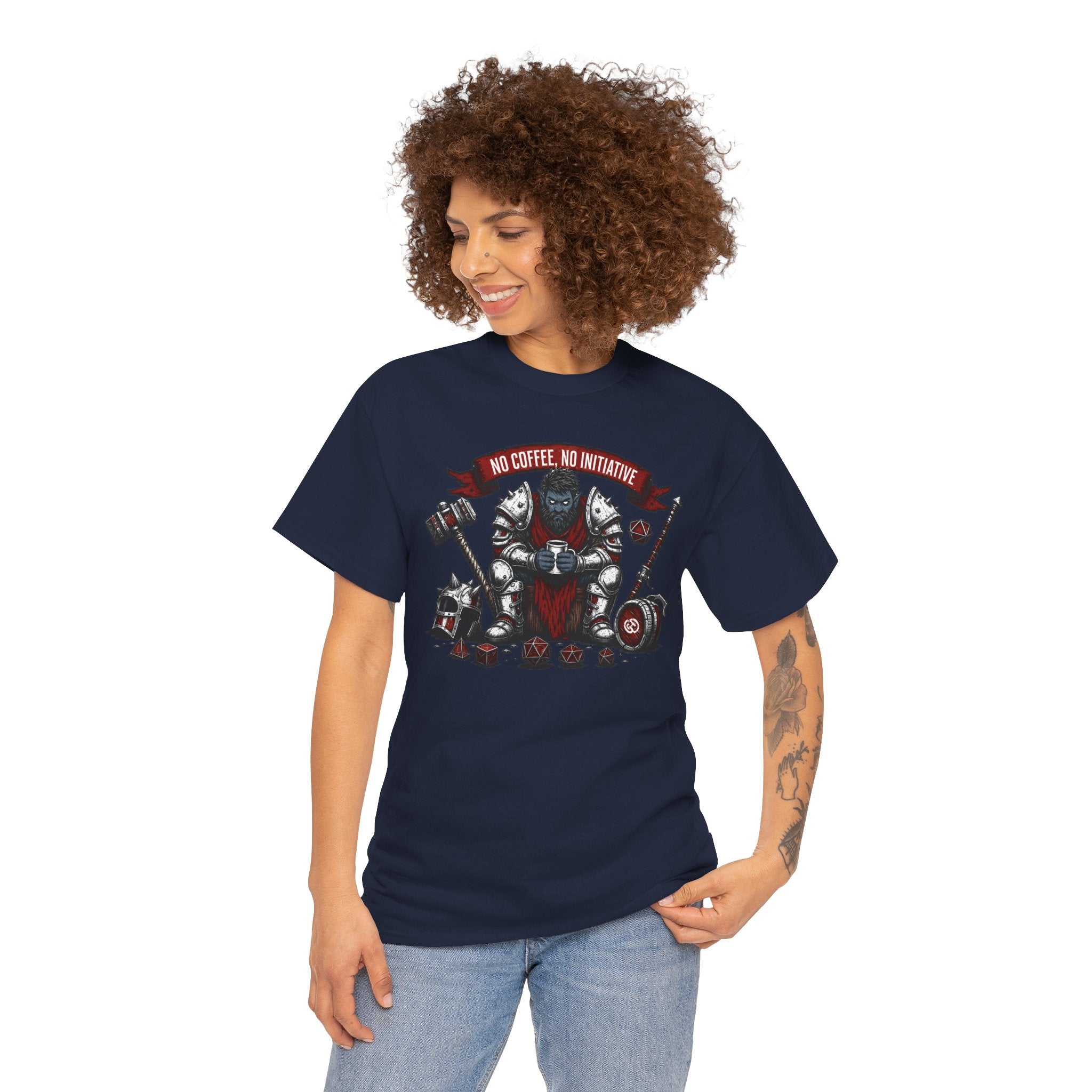 No Coffee, No Initiative | Fantasy RPG T-shirt