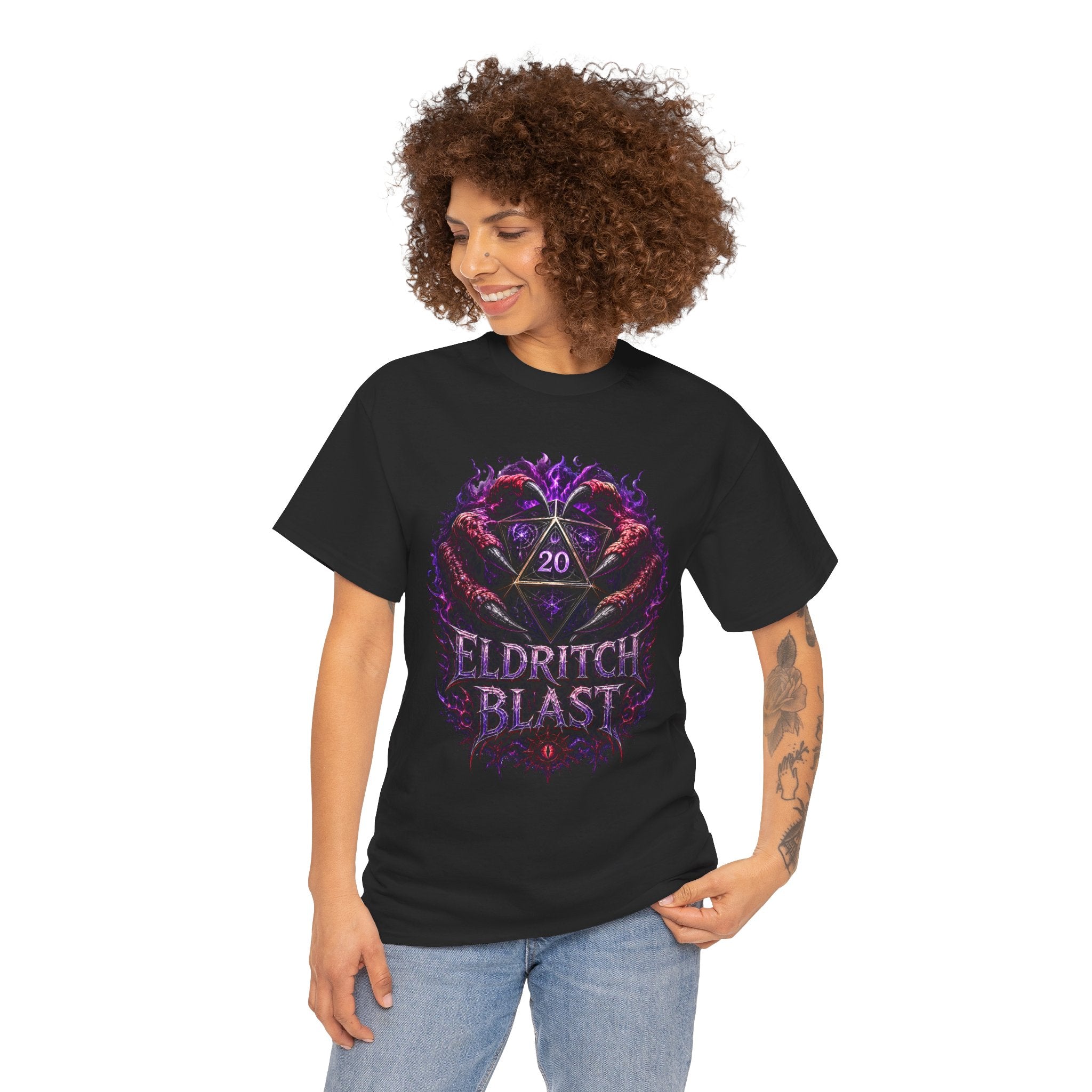 Eldritch Blast – The Patron Always Answers | Fantasy RPG D20 T-shirt