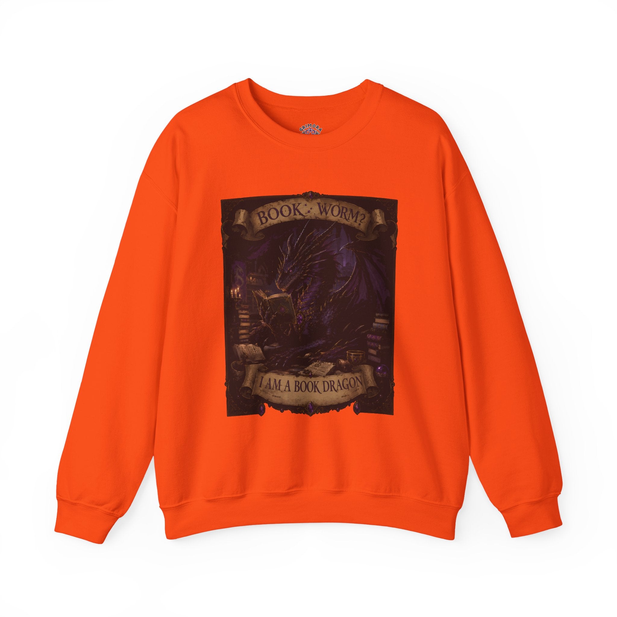 Book Worm? I Am a Book Dragon, Fantasy Reader Sweatshirt