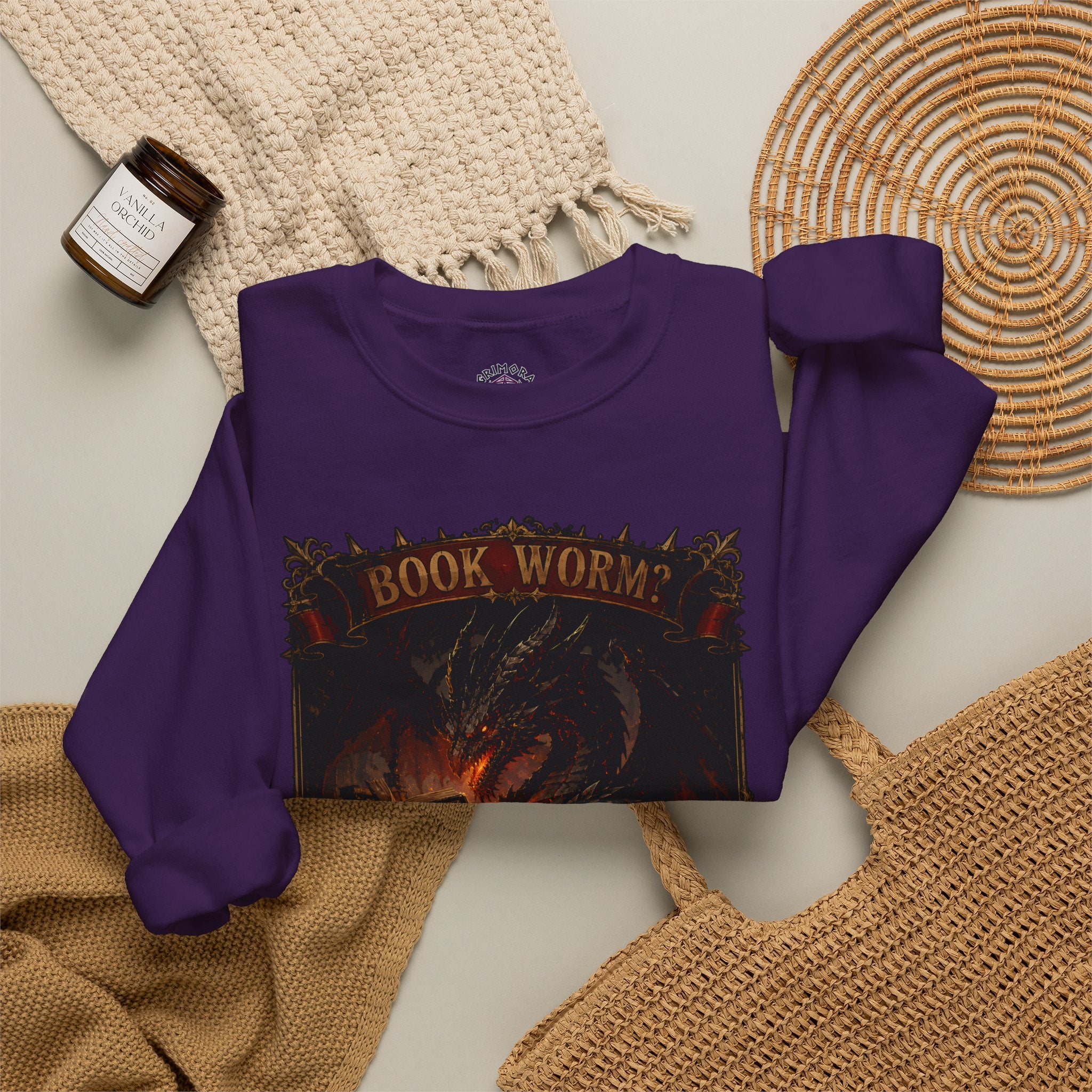 Book Worm? I Am a Book Dragon, Fantasy Reader Sweatshirt
