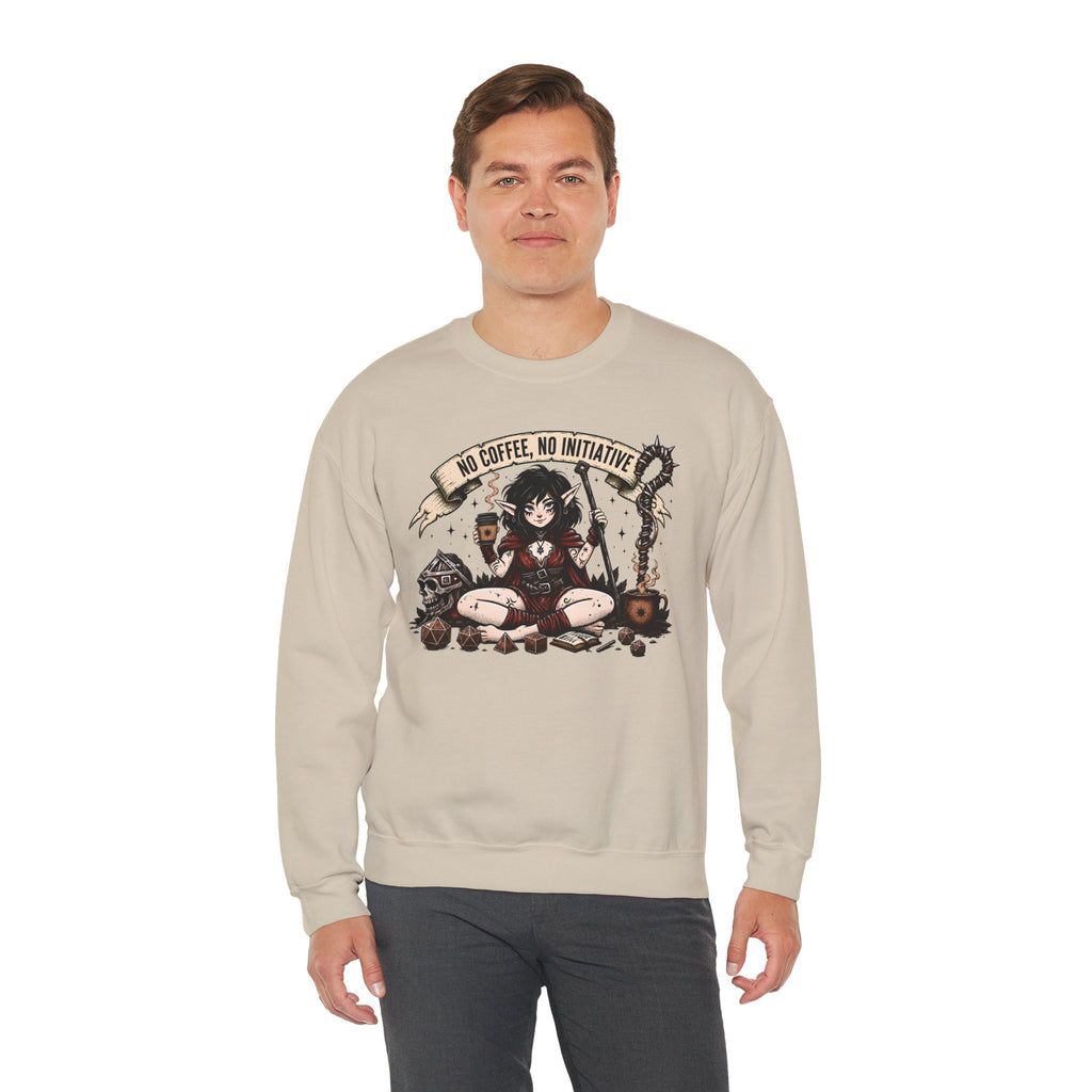 No Coffee, No Initiative | Fantasy RPG Sweatshirt