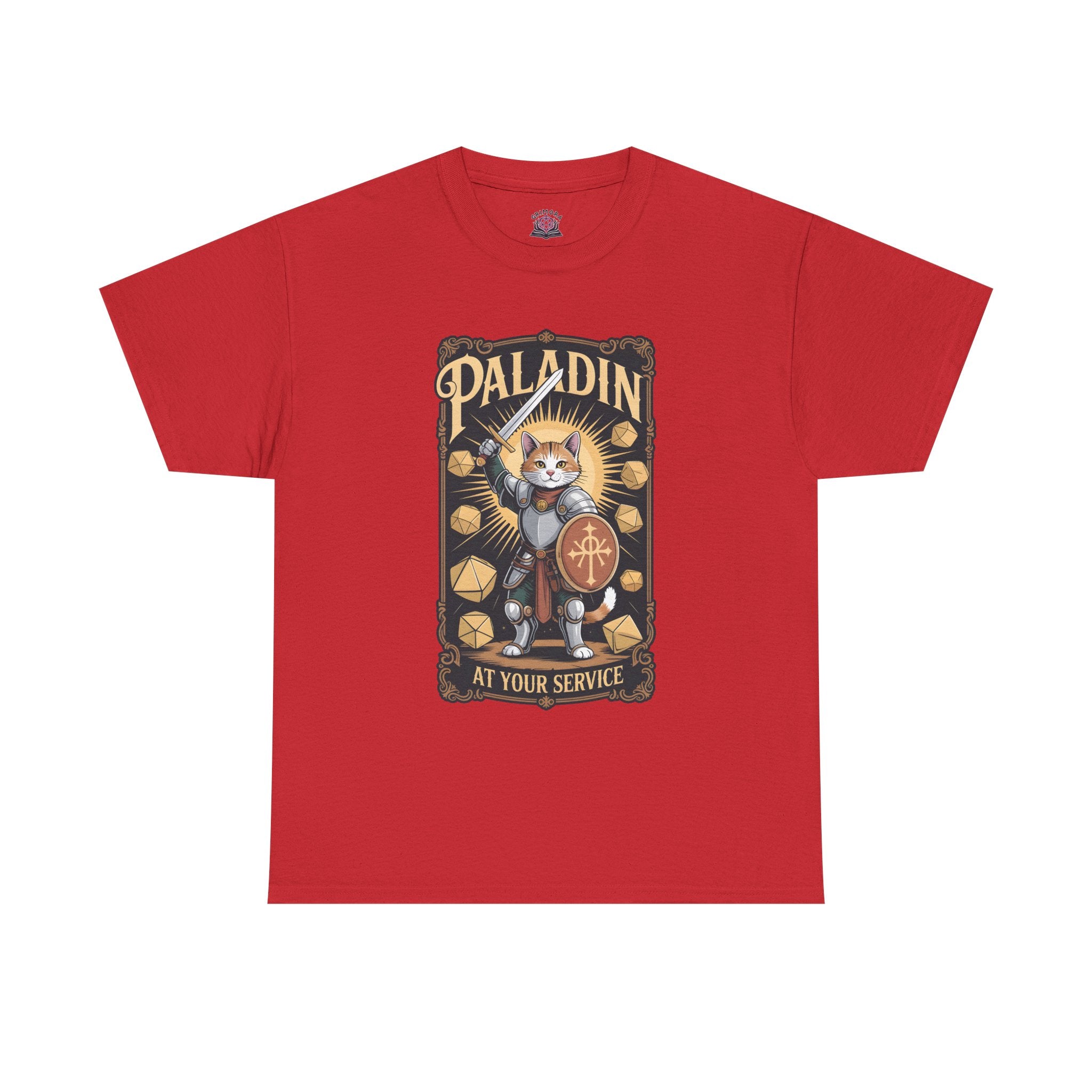 Paladin Cat at Your Service D&D T-shirt | Cat Lover RPG Gift
